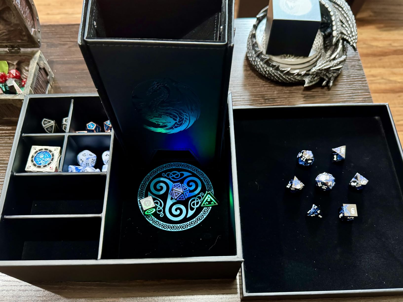 Soar Forge Dice Tray and Dice Tower for DND and RPG - All-in-One Game Roamer Tray & Large Tower for Random Rolls (Blue Tree) customer photo 1
