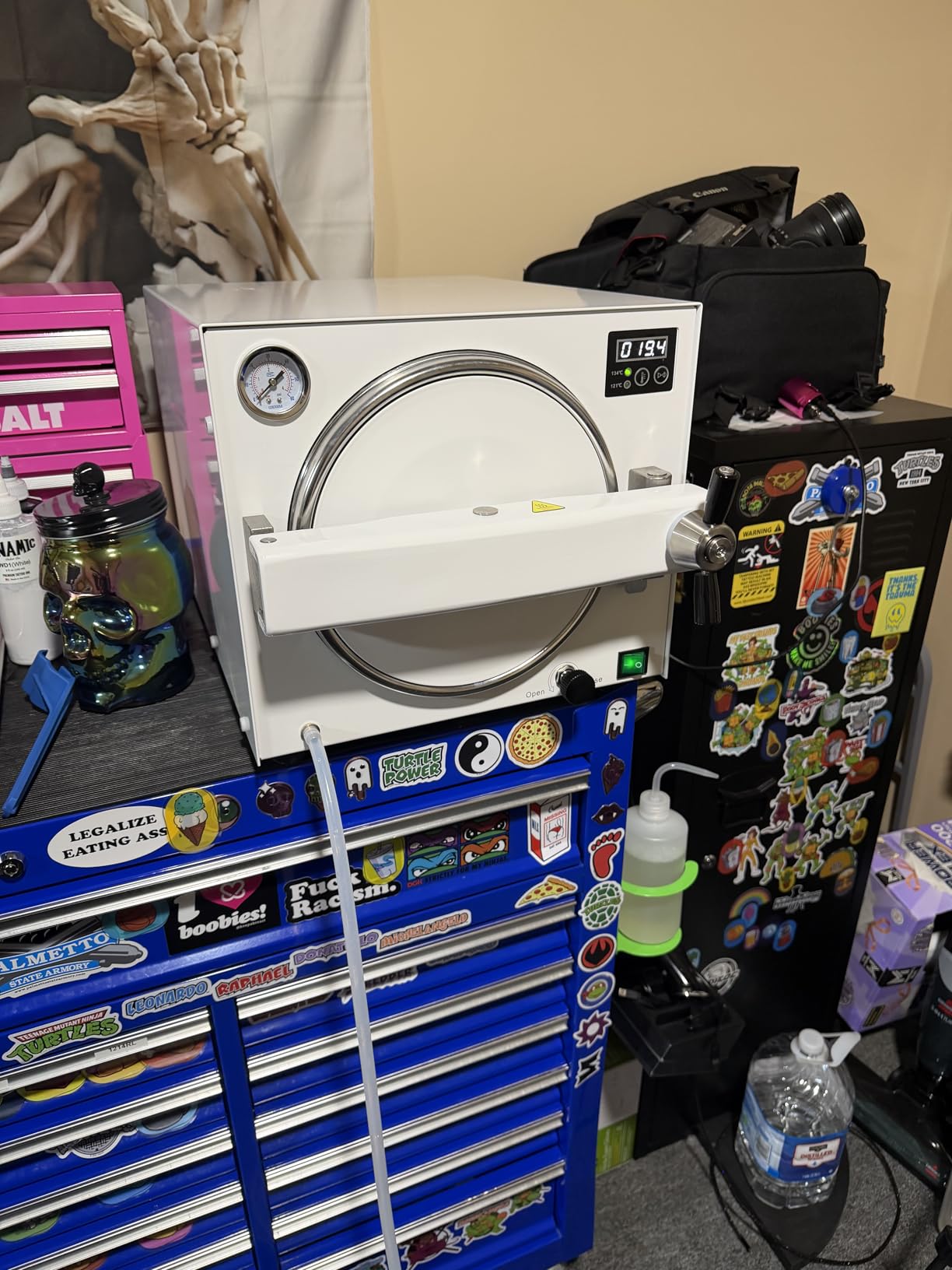 18L Upgraded Steam Autoclave with Built-in Drying, LCD Digital Display, Dual Temp Control, Overheat Safety Protection, Automatic Drainage Exhaust for Lab Dental Clinic Home Use customer photo 1