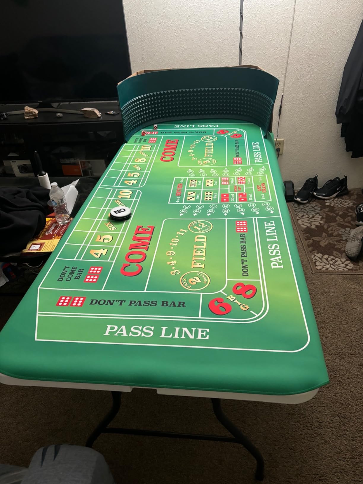 GSE Games & Sports Expert Casino Twin Craps Tabletop Layout Mat with Carrying Bag, Non-Slip Rubber Craps Dice Game Table Top Mat customer photo 2
