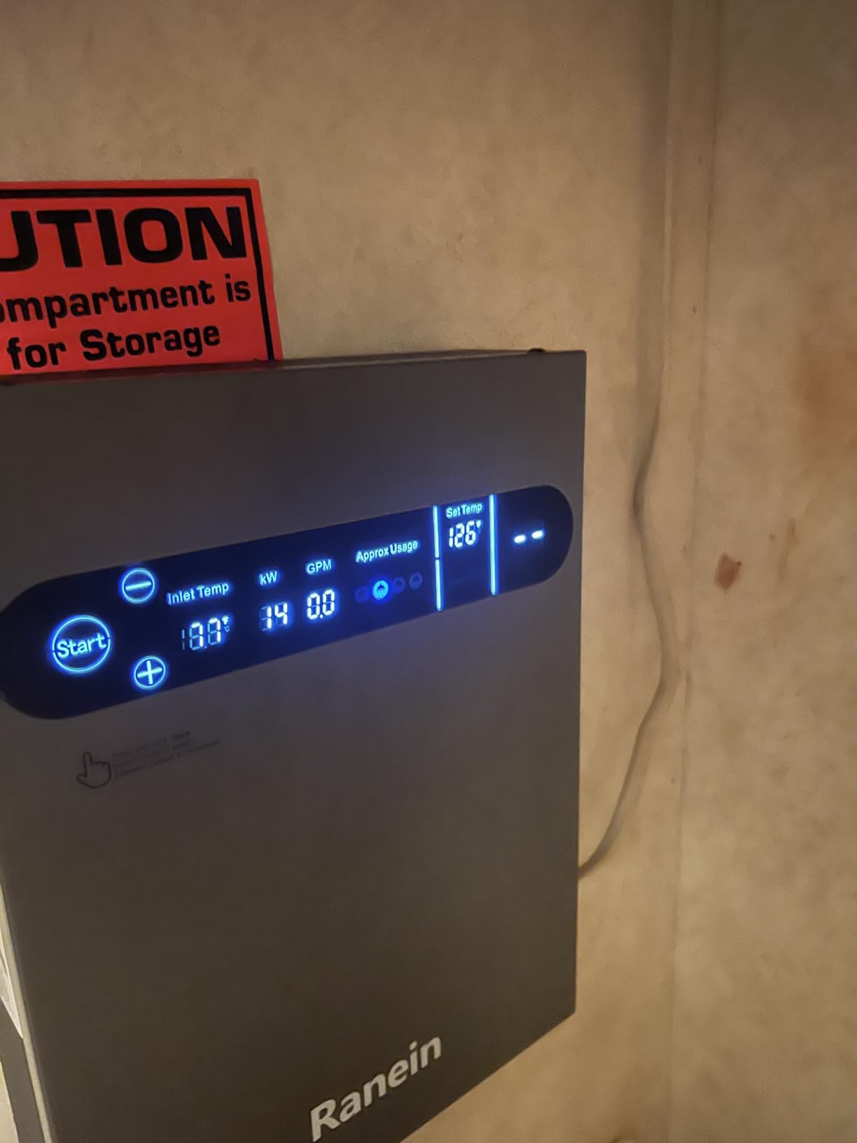 Ranein 18kW Electric Tankless Water Heater, 240V On Demand Instant Endless Water Heater with LED Temperature Display, Control Knob, Space Saving Design, Up to 4.3 GPM for Whole House Water customer photo 2