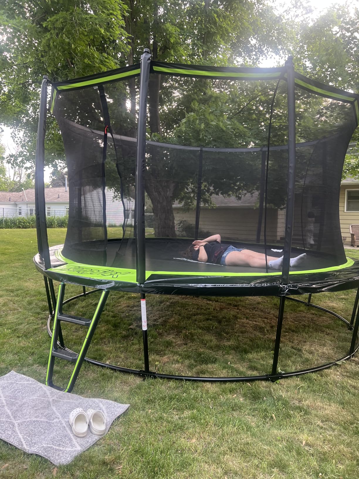 JumpFlex Hero Round Outdoor Backyard Trampoline with Net Safety Enclosure and Ladder - Heavy-Duty Jumping Trampoline Play Equipment for Family customer photo 2