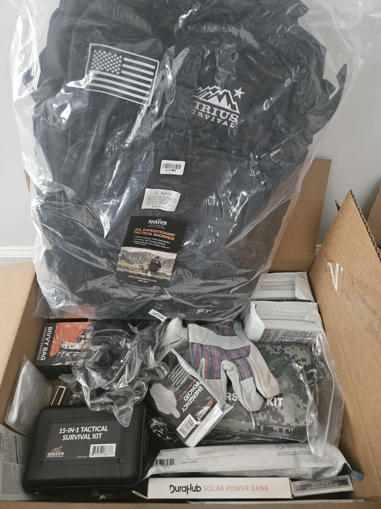 Sirius: Pre-Packed Bug Out Bag - 72 Hour Kit for 2 People - Bugout Backpack Survival Kit - Premium 50L Go Bag Tactical Backpack - Essential Bug Out Gear - Upgraded Survival Backpack customer photo 2