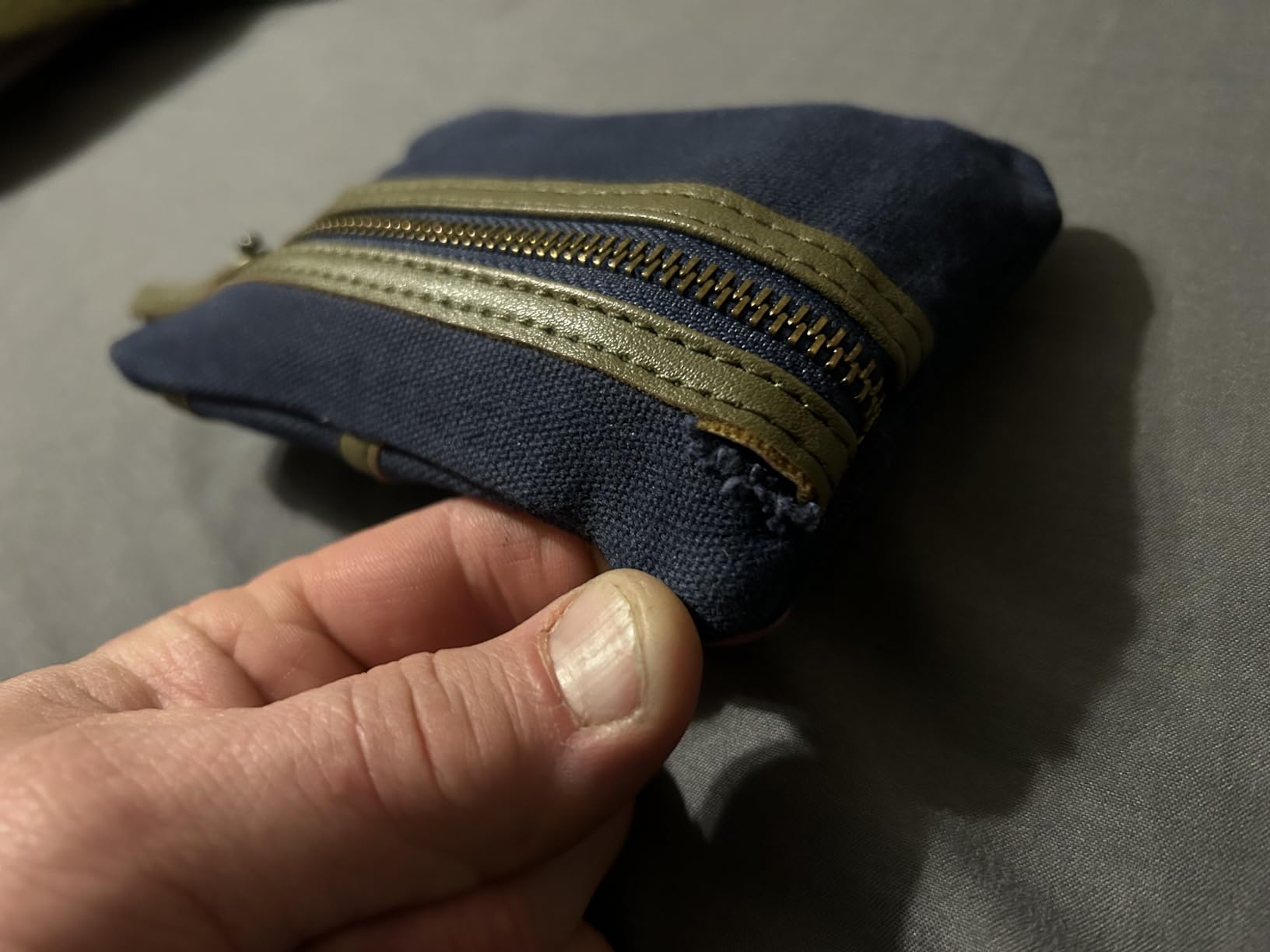 SP4 Waxed Canvas Compact EDC Pocket Organizer, Zippered Pocket Pouch for Men, Mini EDC Organizer for Change, Notebook, Tactical Pen, Flashlight customer photo 2