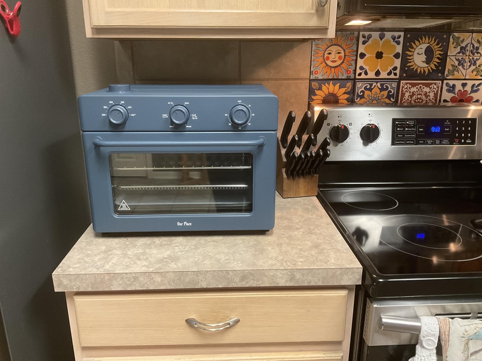 Our Place Wonder Oven | 6-in-1 Stainless Steel Air Fryer Toaster Oven Combo | Compact 13 QT Countertop Capacity - Toast, Roast, Bake, Reheat, Broil & Steam customer photo 1