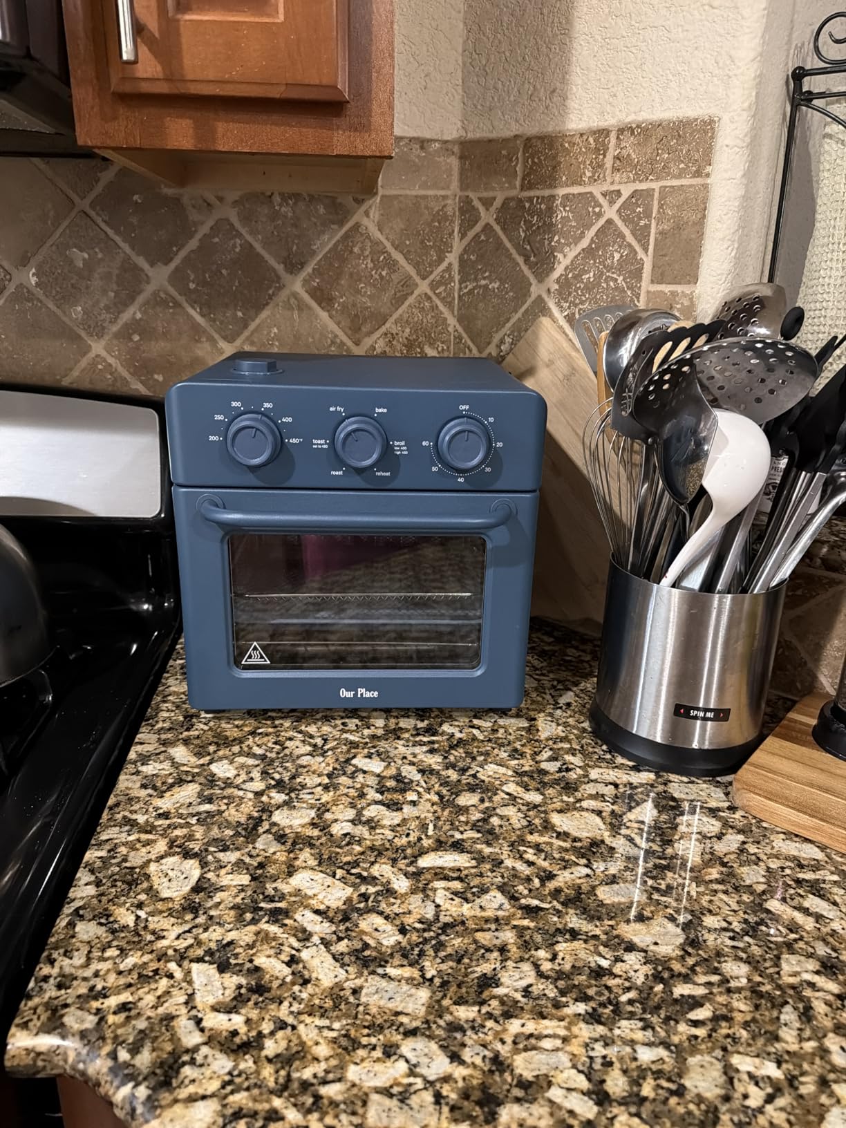 Our Place Wonder Oven | 6-in-1 Stainless Steel Air Fryer Toaster Oven Combo | Compact 13 QT Countertop Capacity - Toast, Roast, Bake, Reheat, Broil & Steam customer photo 2