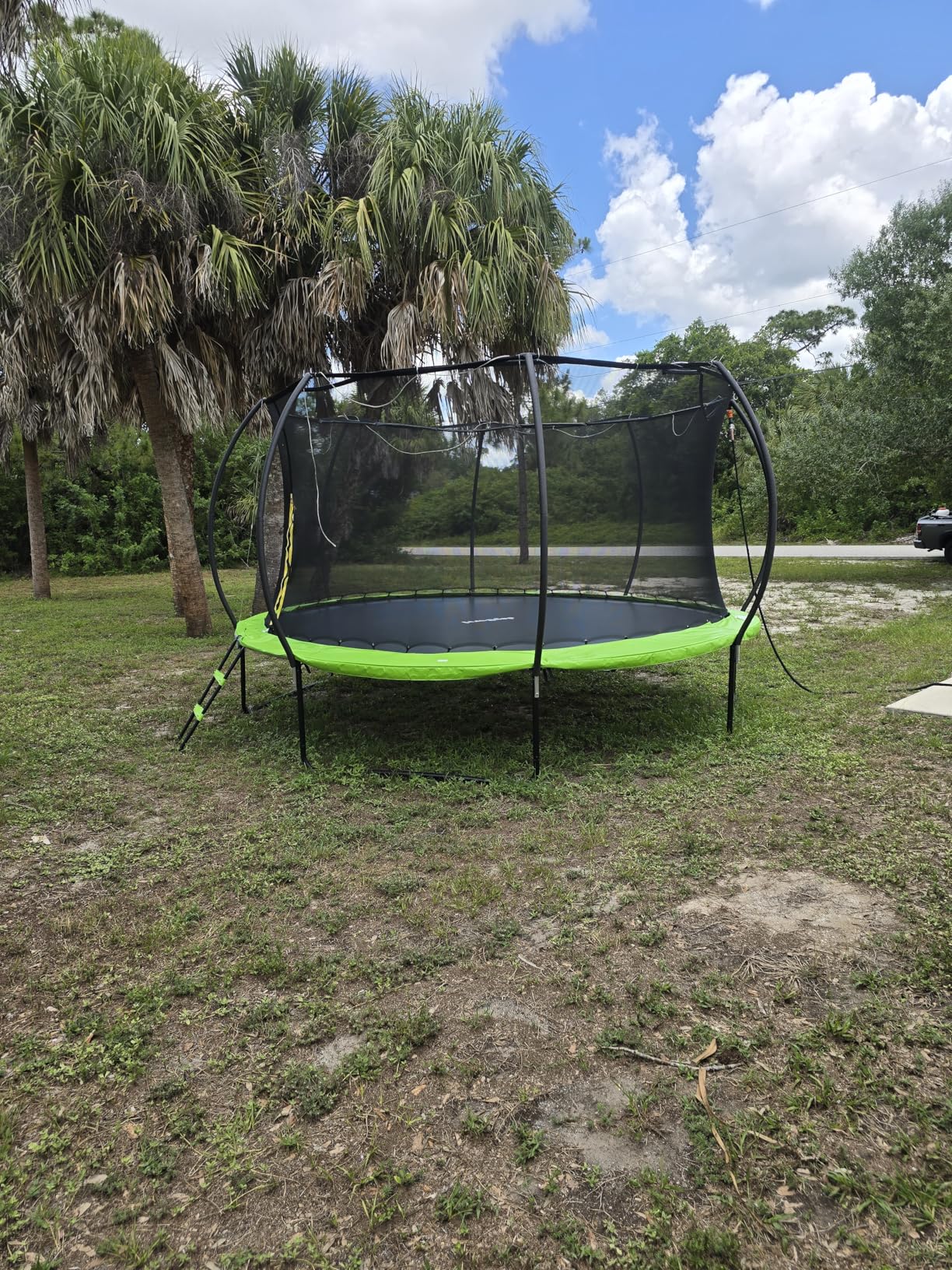 JoyBerri Trampoline Outdoor - Upsurge ASTM Certified Safe 8Ft 10Ft 12Ft 14Ft 15Ft 16Ft Recreational Trampoline for Kids and Adults. Anti-Rust Coating with Enclosure Net, Ladder, Sprinkler & LED Lights customer photo 2
