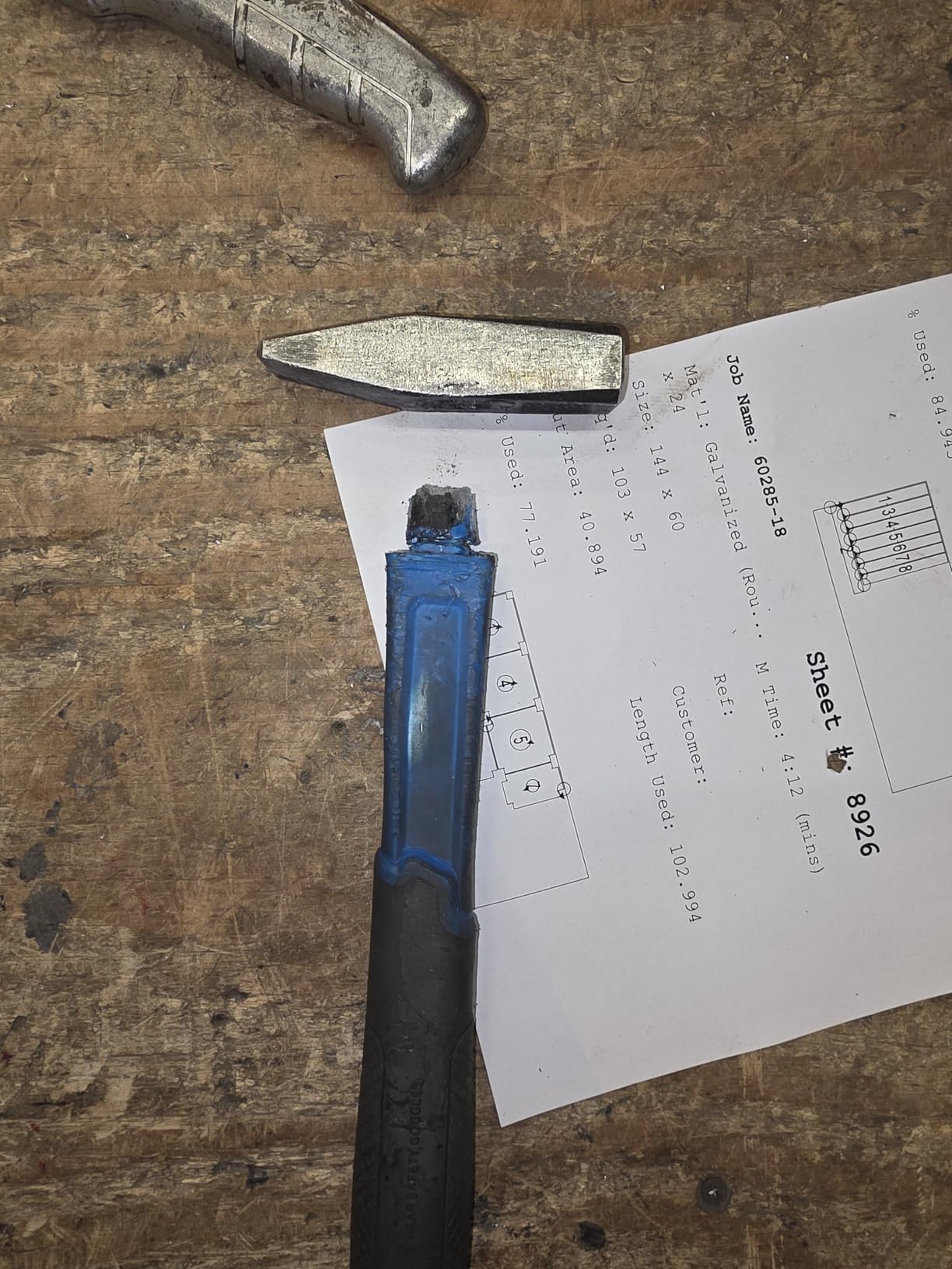Real Steel Sheet Metal Hammer 11 Oz Cross Peen Blacksmith Hammer for Metal Shaping, HVAC projects 0552 customer photo 1