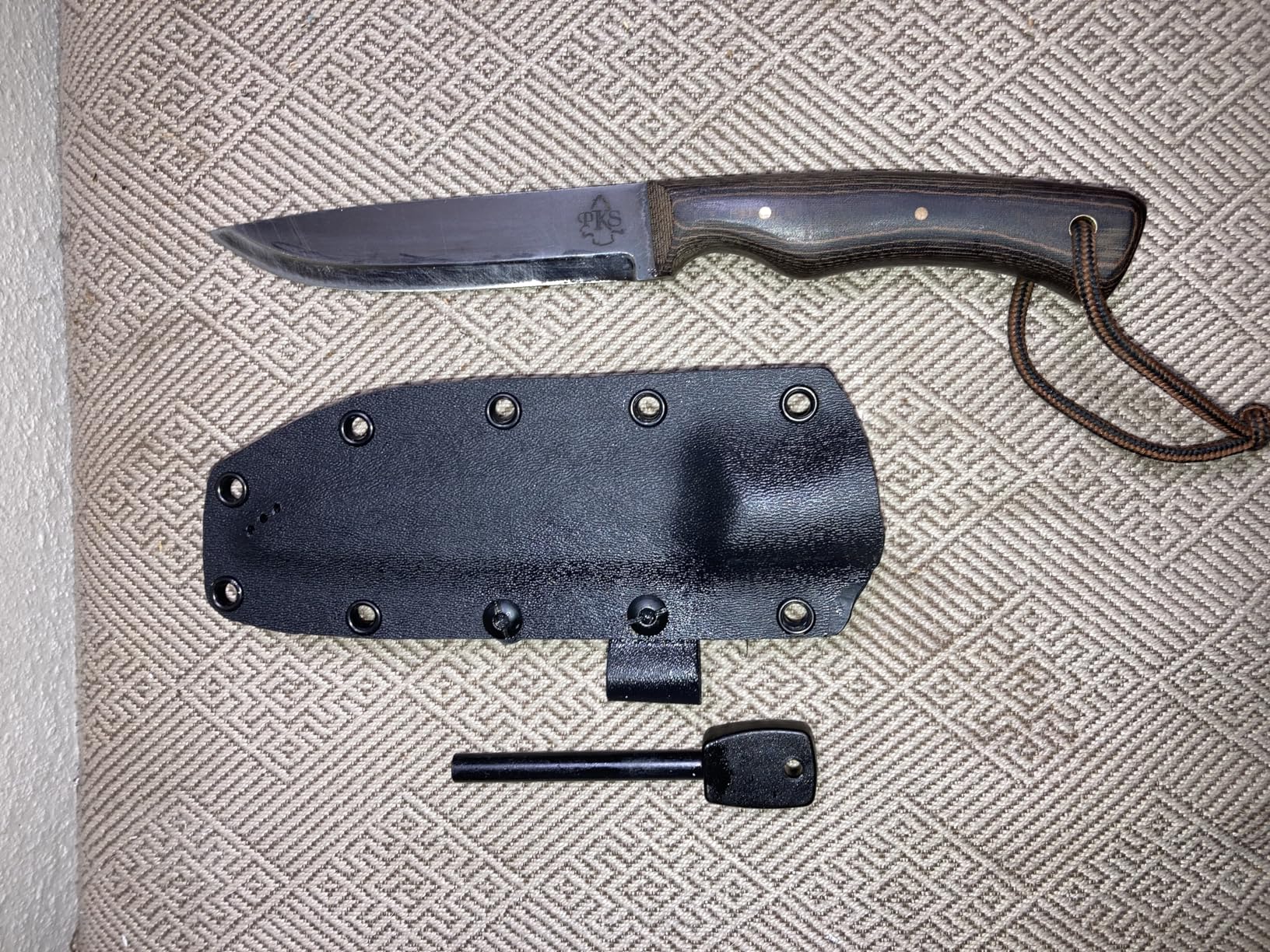 DIY Sheath Making Kits - 1-Piece and 2-Piece Designs - KYDEX-BOLTARON - P1 Texture - Black - (Select Attachment) - (w/Mounting Hardware) customer photo 1