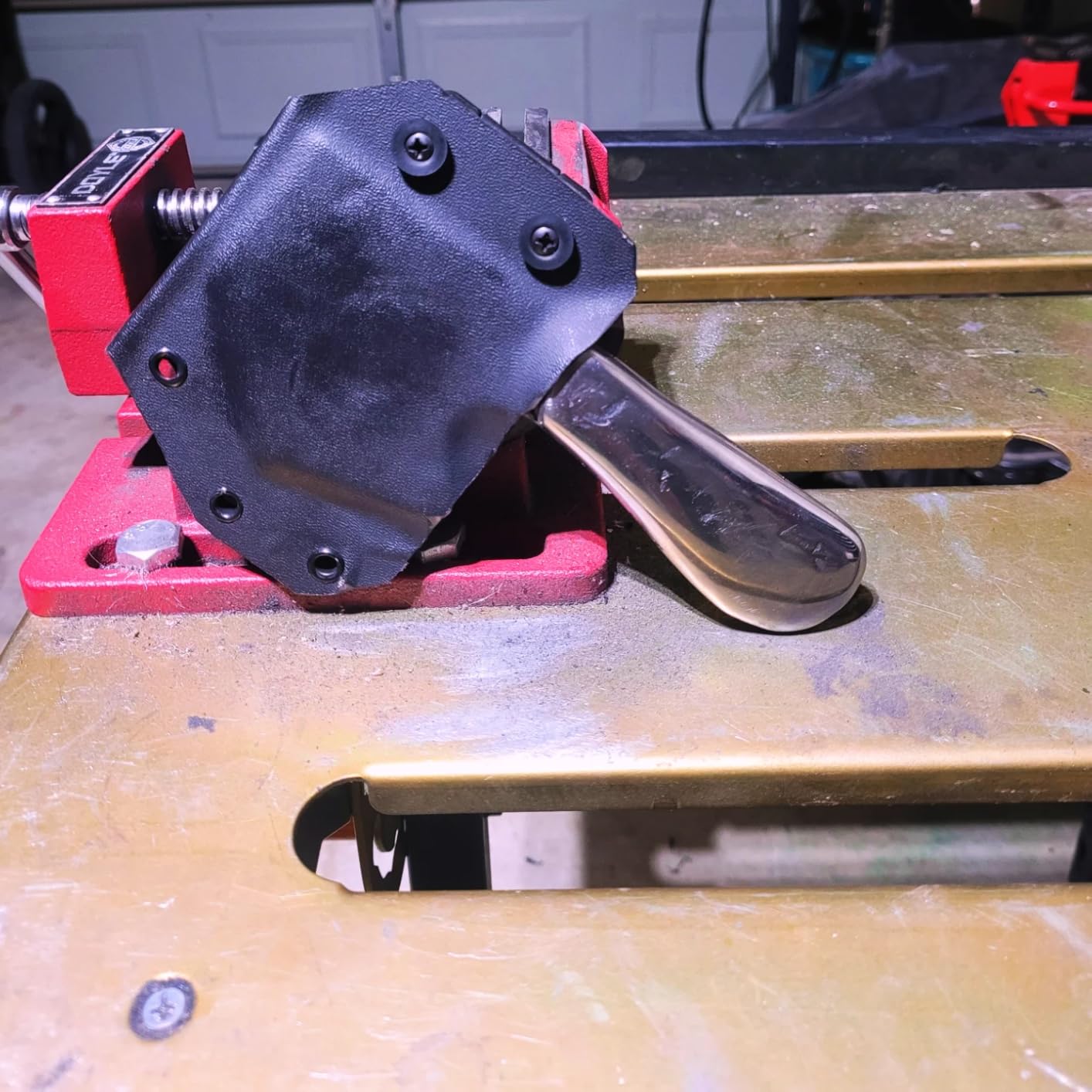 DIY Sheath Making Kits - 1-Piece and 2-Piece Designs - KYDEX-BOLTARON - P1 Texture - Black - (Select Attachment) - (w/Mounting Hardware) customer photo 2