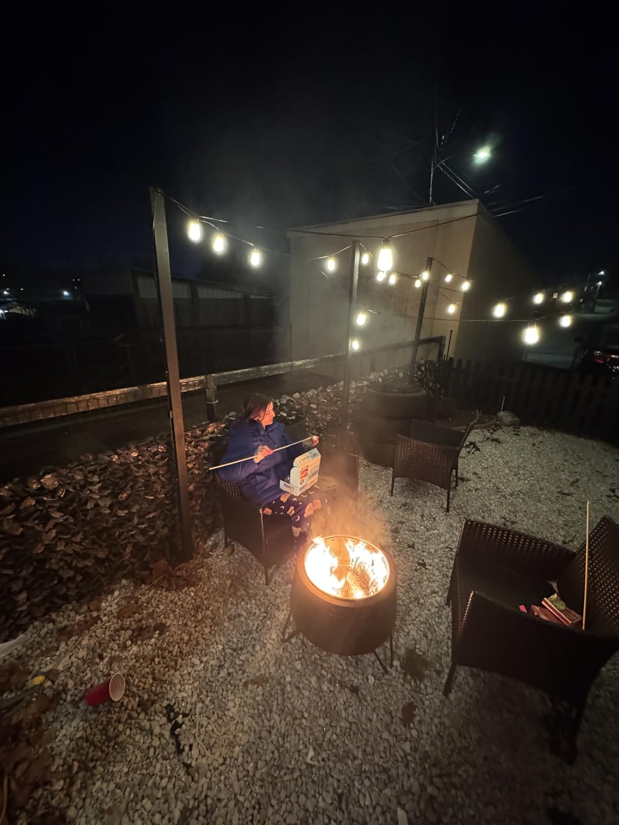 TIKI Social Fire Pit 20-Inch - Portable Outdoor Wood Burning Fire Pit for Patio, Backyard & Camping, Stainless Steel, Removable Ash Pan, Stand & Cover customer photo 1