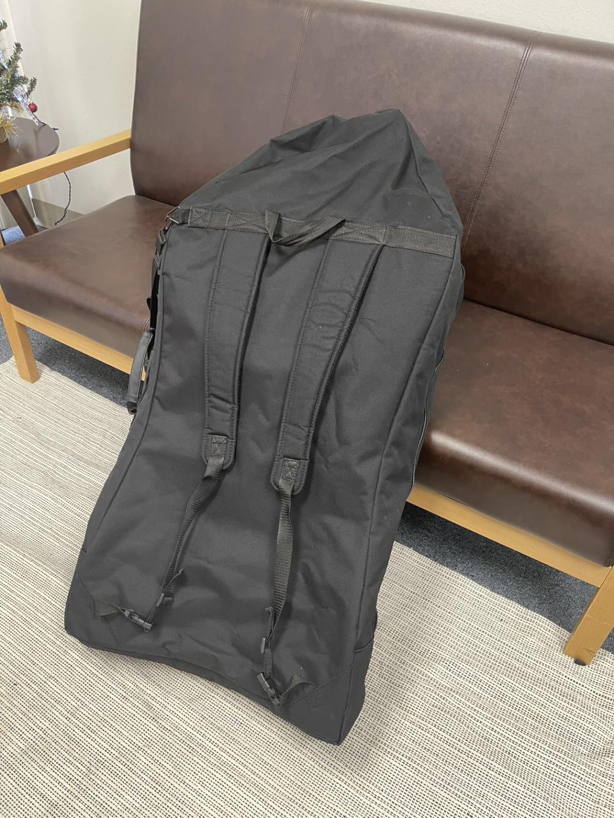 Aluminum Light-Weight Adjustable Folding Portable Travel Massage Chair with Backpack 402 Keanu (Black) customer photo 2