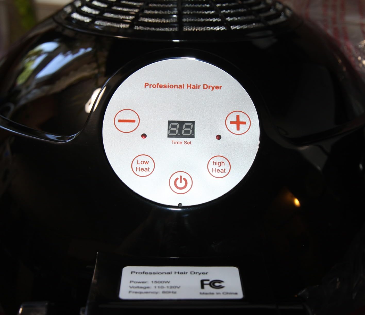 Hooded Hair Dryer, Professional Standing Hair Dryer with Time Settings, Touch Controls and 3 Temperature Modes, Sit Under Hair Dryer Bonnet, Height Adjustable Ionic Hooded Dryer for Home or Salon Use customer photo 2