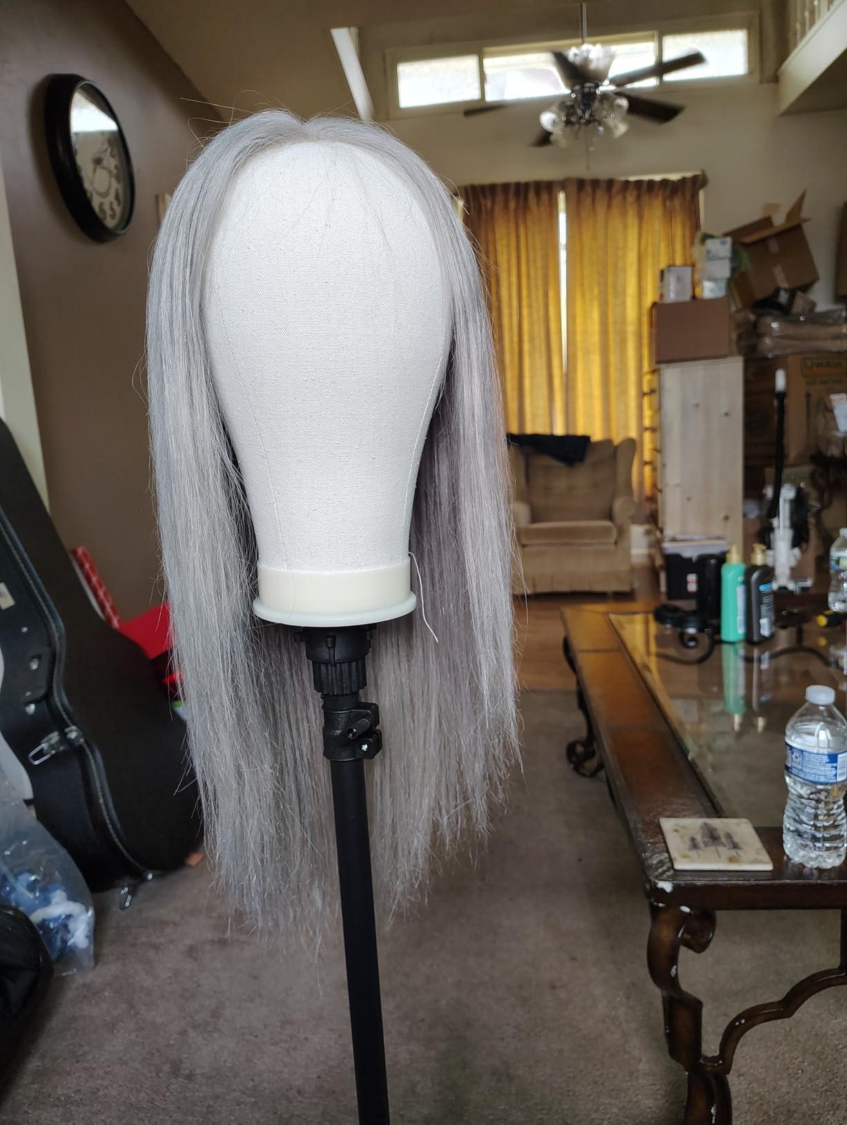 Relx Reinforced Wig Stand with Mannequin Head - Adjustable Wig Head Stand with Head for Wigs - Manikin Head Set for Cosmetology, black customer photo 1