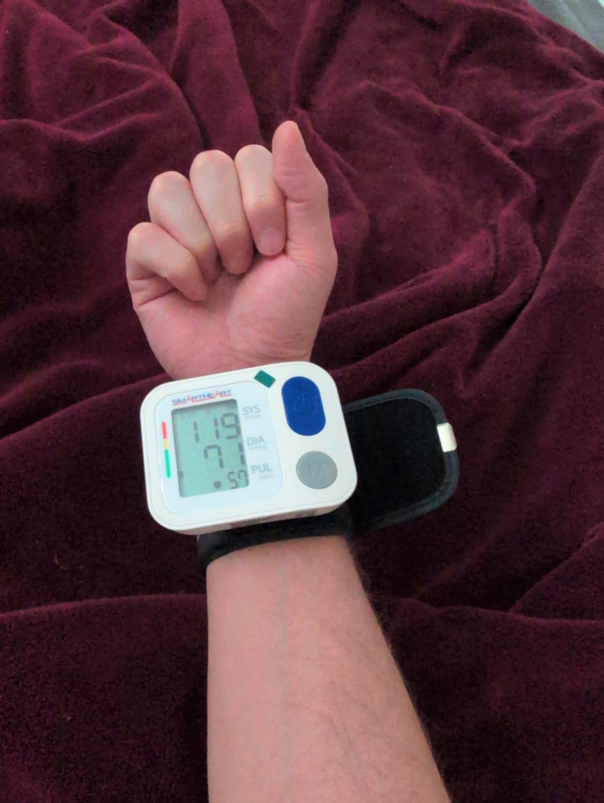 SmartHeart Blood Pressure Monitor | Adult Wrist Cuff | 2-Person Memory | 398 Total Reading Storage | Easy to Use | Automatic Inflation and Deflation customer photo 1