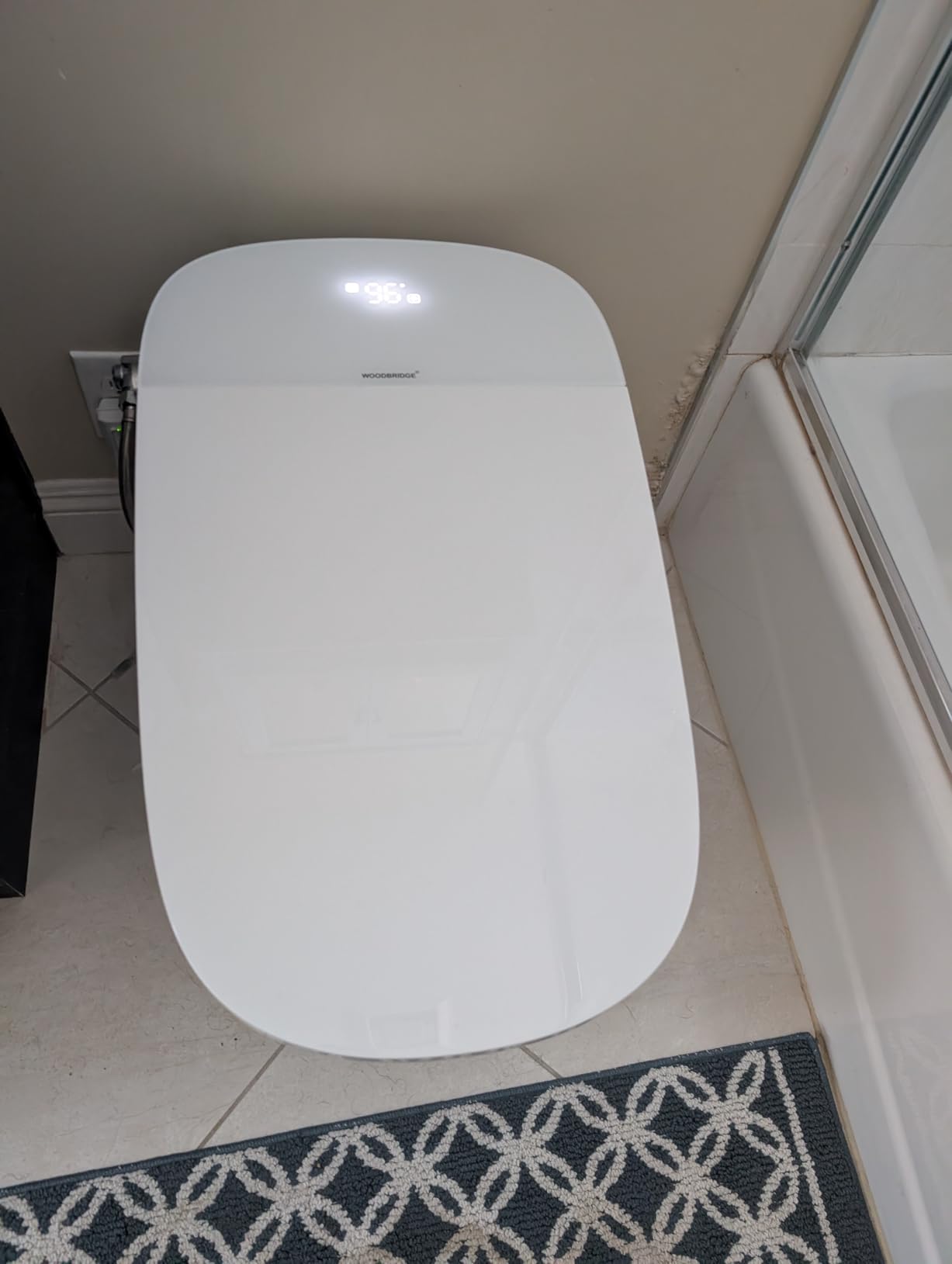 WOODBRIDGE Smart Toilet with 1000g MaP Flush Score, Foam Shield, Moving Dryer, Blackout Flush, ADA Comfort Height, Auto Open & Close, Heated Seat, B0930S customer photo 1