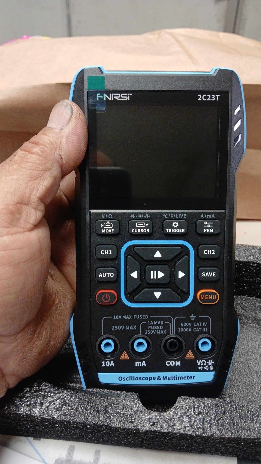 FNIRSI 2C23T Digital Oscilloscope Multimeter DDS Generator 3 in 1, 2 Channels, 10MHz Bandwidth, 50MSa/s Sampling Rate, 10000 Counts customer photo 1