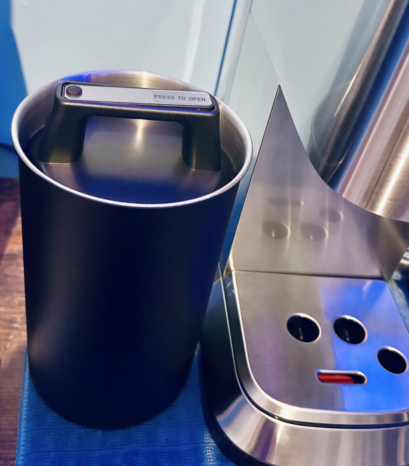 KIVY Vacuum Coffee Canister - Push Lid Preserves Coffee Aroma & Oil - Stainless Steel Airtight Coffee Canister - Container for Ground & Coffee Bean Storage customer photo 1