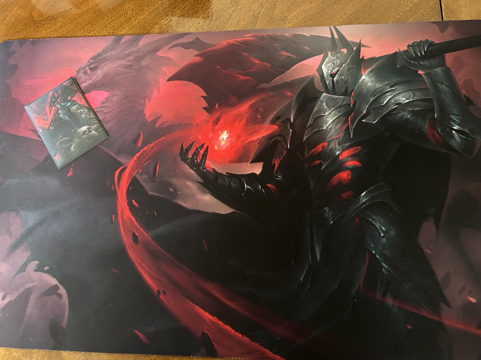 Fantasy North - Drain Life - TCG Trading Card Game Playmat and Mouse Pad - 24 x 14 inches - Perfect for Magic MTG Commander Pokemon Yugioh and Other Card Games customer photo 2