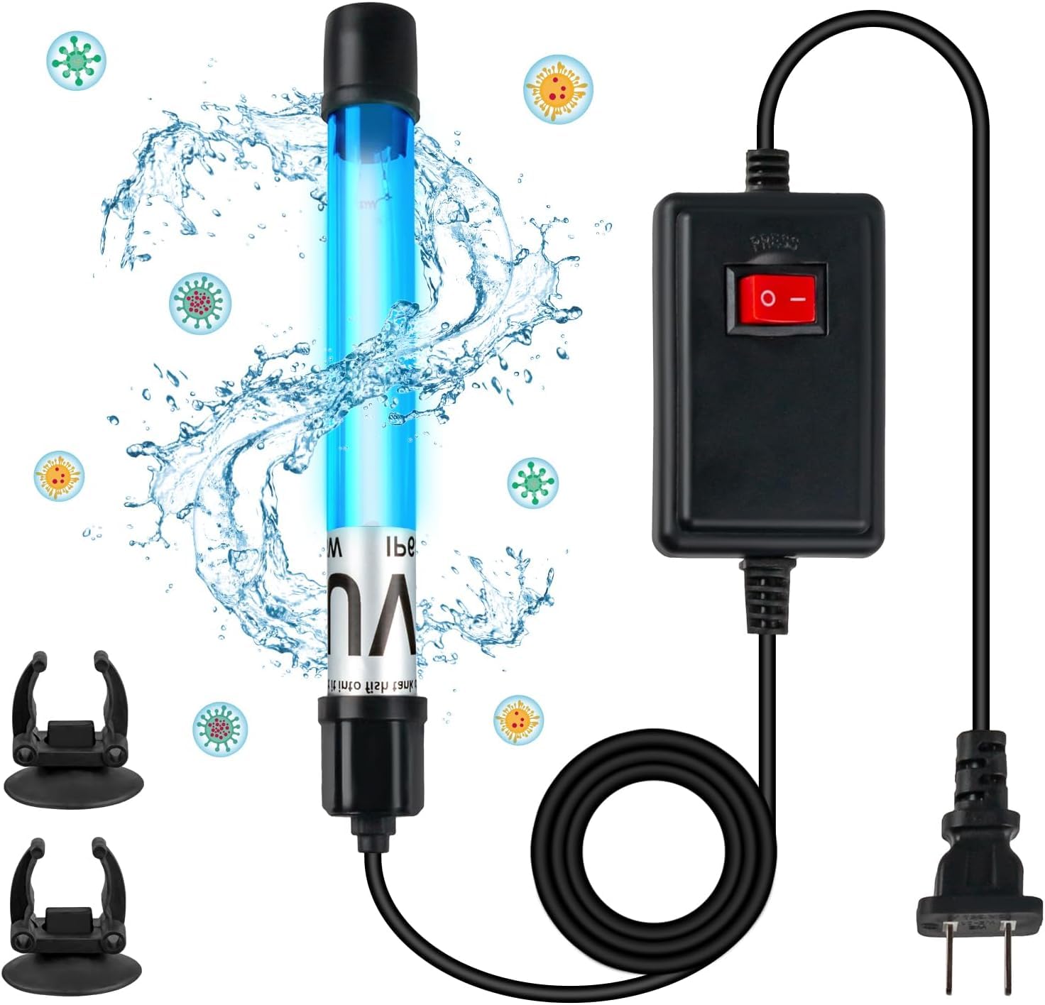 13W Aquarium UV Sterilizer for 70-200 Gallon Fish Tank Light Aquarium Algae Clean Light Green Killing Machine Algae Remover customer photo 1