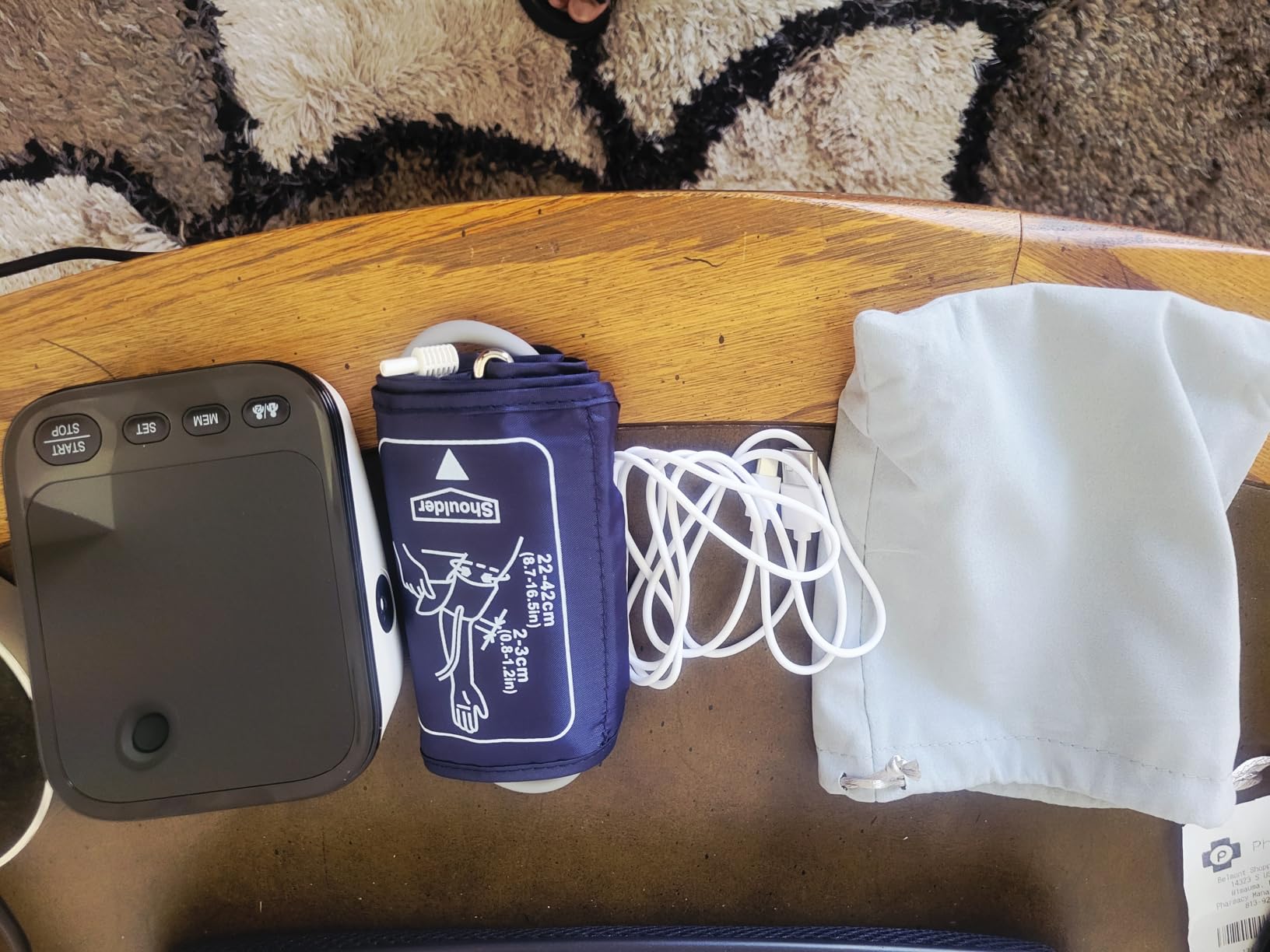 Blood Pressure Machine, Automatic Upper Arm Blood Pressure Monitor with 2x199 Readout, 4.5 Inch Backlit Large Screen Adjustable Large Cuff 9 to 17 Inches - Arrhythmia and Home Hypertension Detector customer photo 1