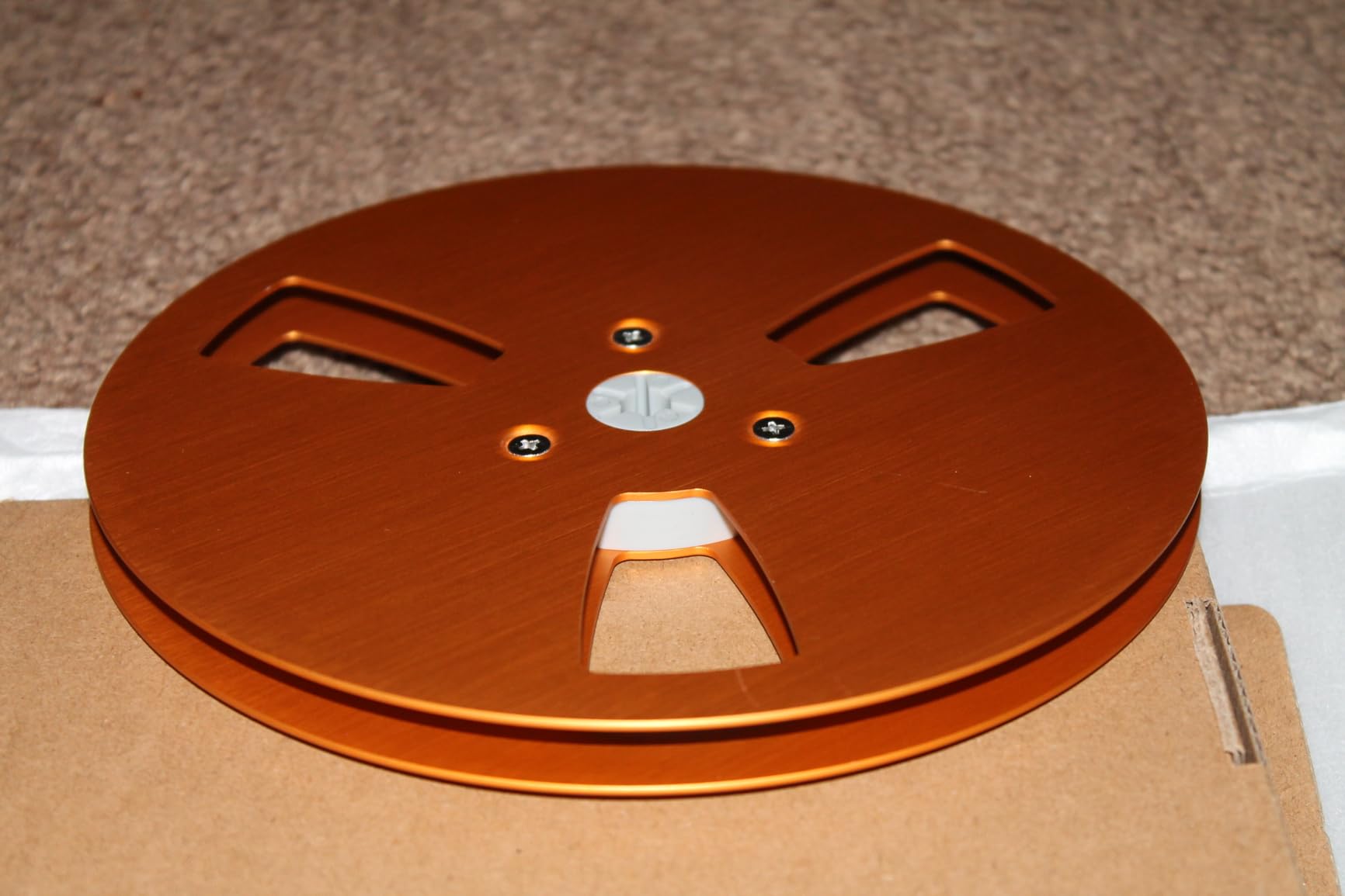 Empty Take up Reel, 1/4 7 Inch 3 Hole Tape Reel, Opening Aluminum Alloy Universal Reel Replacement Machine Part Opener Empty Plate, for Reel to Reel, for TEAC (Silver) customer photo 1