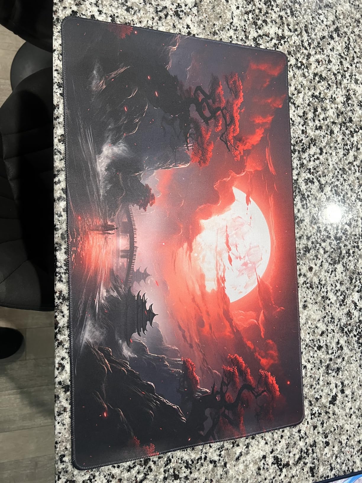 Premium Board Game 24x14in TCG Playmat Compatible for OCG CCG RPG MTG Play Mats,Mousepad Desk Mat (040322-Green Dragon) customer photo 1