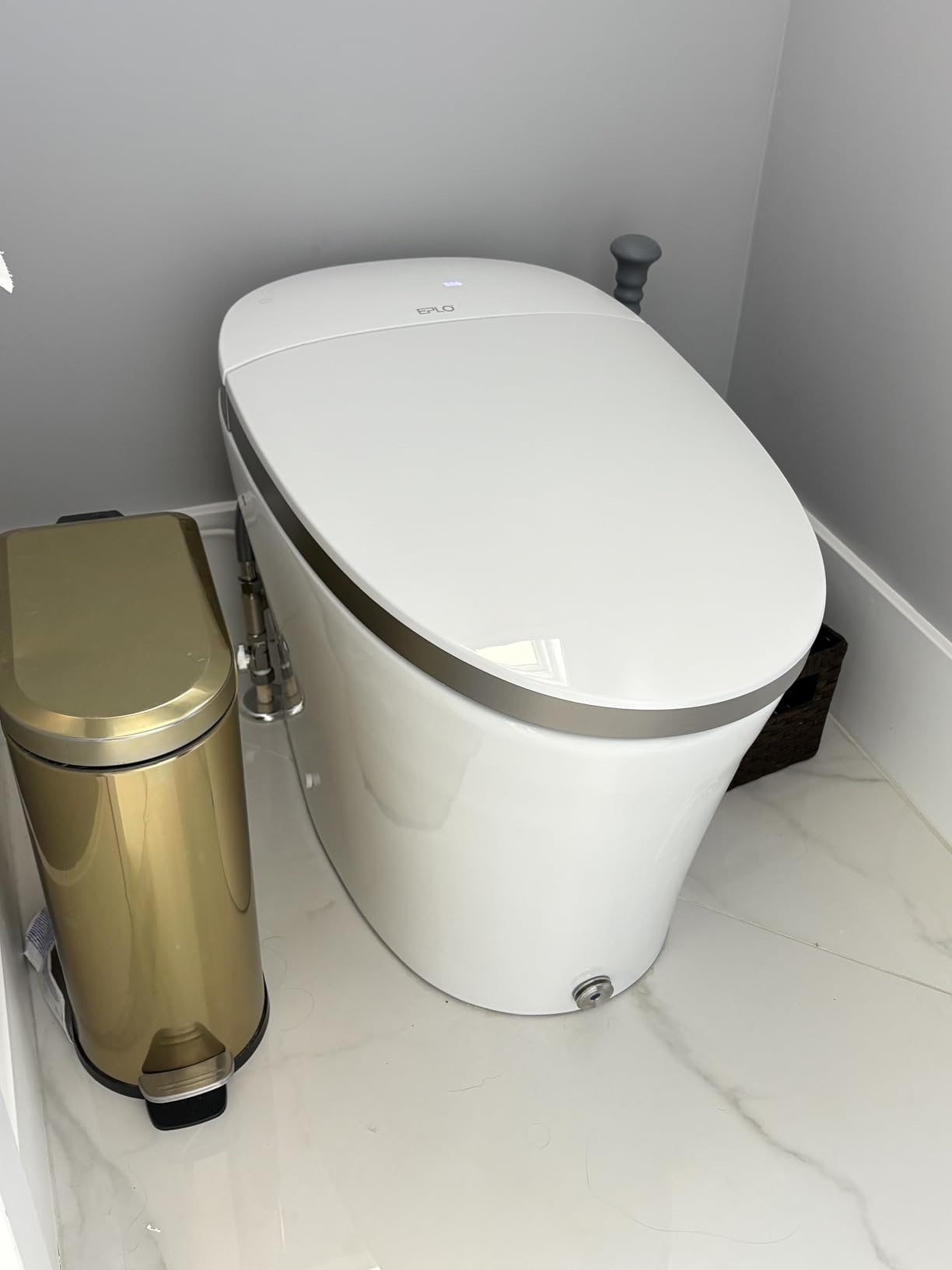 EPLO Smart Toilet Bidet, Auto Open/Close lid, Blackout Flush, Heated Seat, Dual Auto Flush, Foot Sensor Operation, LED Display, Tankless One Piece Elongated Modern Bidet Toilet Combo G20 customer photo 2