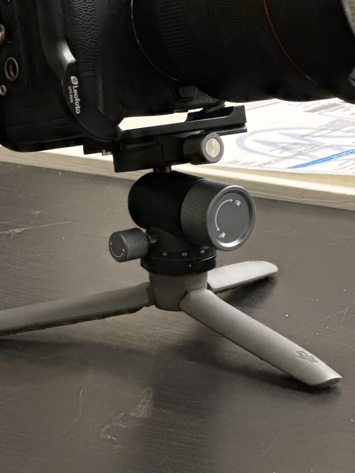NEEWER Camera Gimbal Tripod Head, 360° Pan 90° Tilt Metal Low Profile Monopod Tripod Stand Ball Head Mount Adapter, Quick Release/Lock Arca Type QR Clamp & Base, 3/8