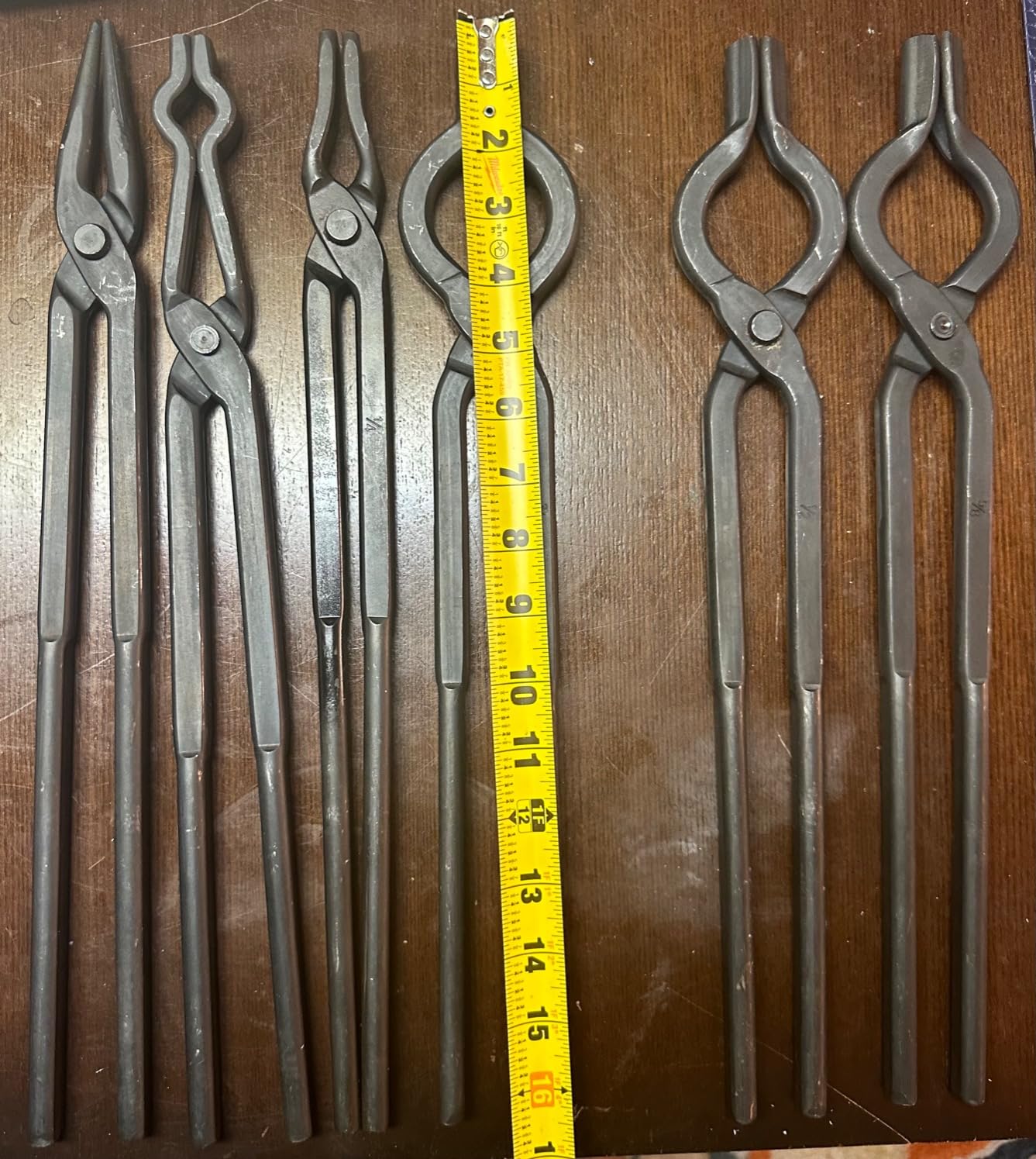Blacksmith Tongs Set - V-Bit, Flat, Blade, Square Jaw, Wolf Jaw Tongs (5PCS) customer photo 1