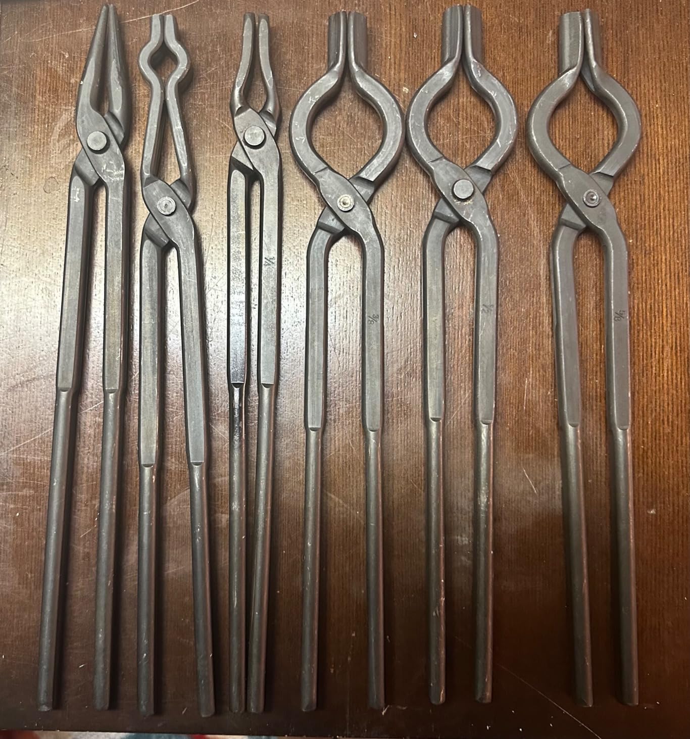 Blacksmith Tongs Set - V-Bit, Flat, Blade, Square Jaw, Wolf Jaw Tongs (5PCS) customer photo 2