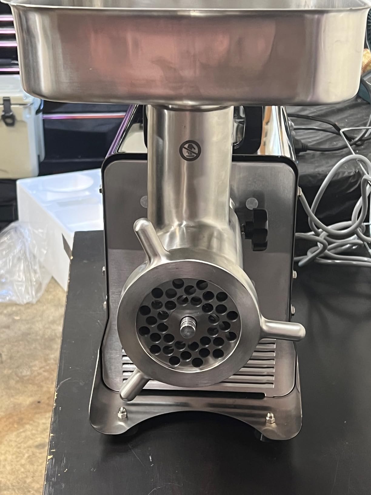 Commercial Electric Meat Grinder Machine - #22 Meat Grinder 1.0 HP 550 lbs/hr, Stainless Steel Heavy Duty Meat Mincer, Sausage Stuffer, Ideal for Commercial and Heavy Use customer photo 2