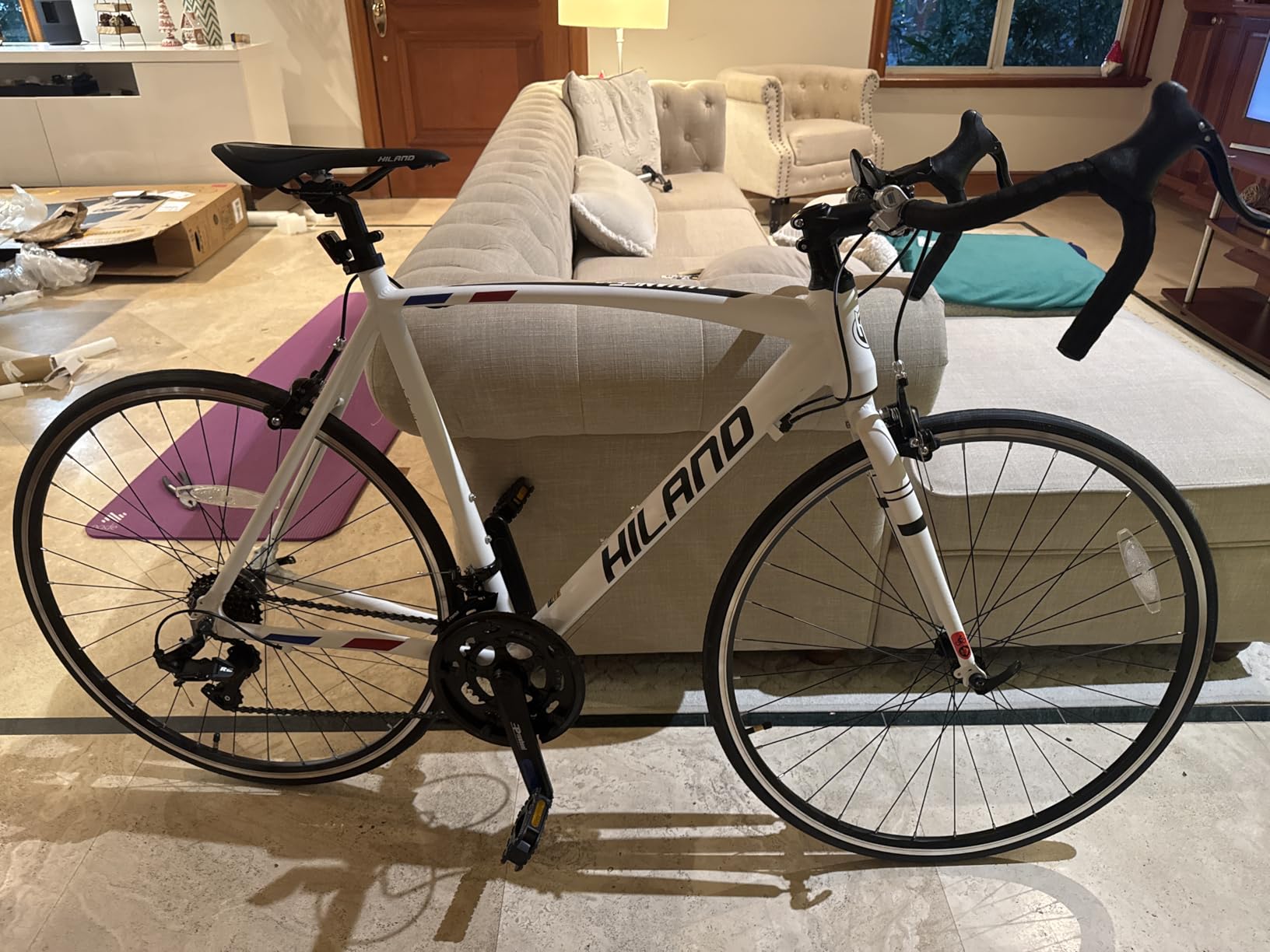HILAND 700C Road Bike, 14 Speeds Sport Bike, Light Weight Aluminum Frame, Racing Bike for Men Women Adult Bicycle customer photo 2