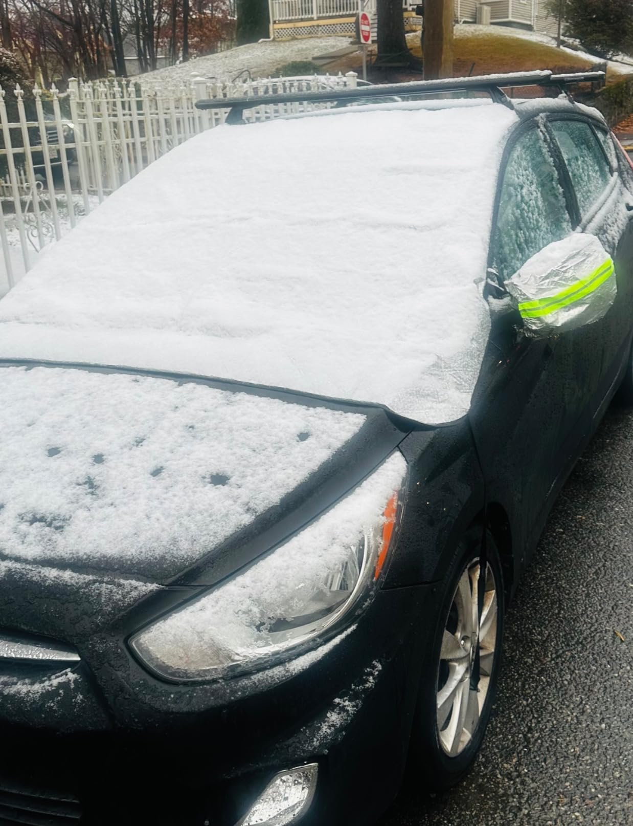 Car Windshield Cover for Ice and Snow - Magnetic Car Windshield Snow Cover, Winter Frost Guard Car Window Covers Snow Shield Ice Cover & 4-Layer, Anti-UV for Most Cars Big Size (67x59in) customer photo 1