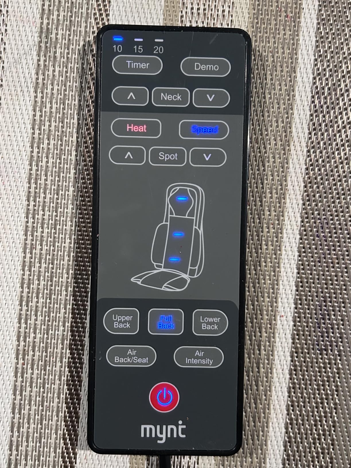 Mynt FSA Eligible HSA Approved Shiatsu Neck and Back Massager for Chair with 10 Deep Kneading Nodes, 2D & 3D Back Massage with Heat, Portable Spot Massage Chair Pad (Black) customer photo 1