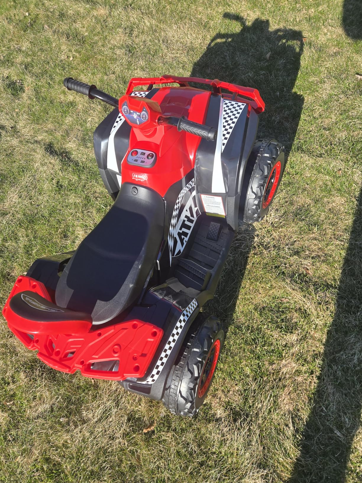 ELEMARA 24V 2 Seater Ride on ATV for Big Kids,Electric 4 Wheeler Kid Quad,Kids ATV Ride on 4 Wheeler with Total 400W Motors, 5mph Max Speed, LED Headlights, Music,Ride On Toys for Big Children, Red customer photo 2