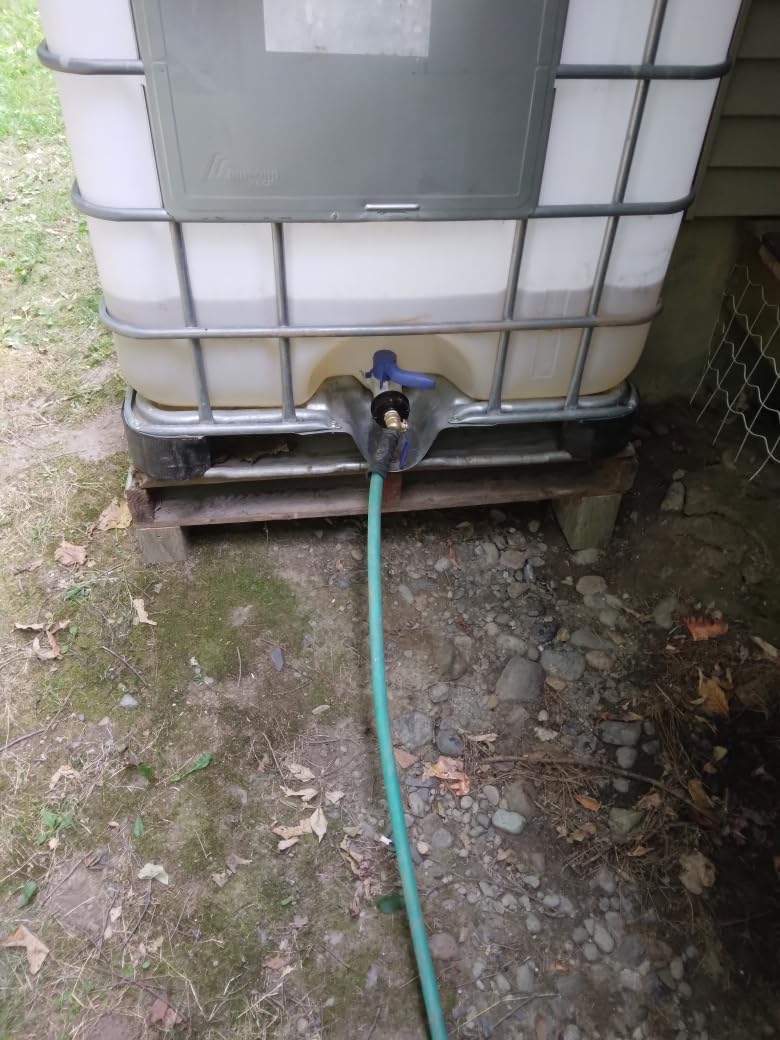 275-330 Gallon IBC Tote Tank Adapter, 3-Size IBC Tote Hose Adapter, Solid Brass Hose Faucet Garden Hose Connector customer photo 2