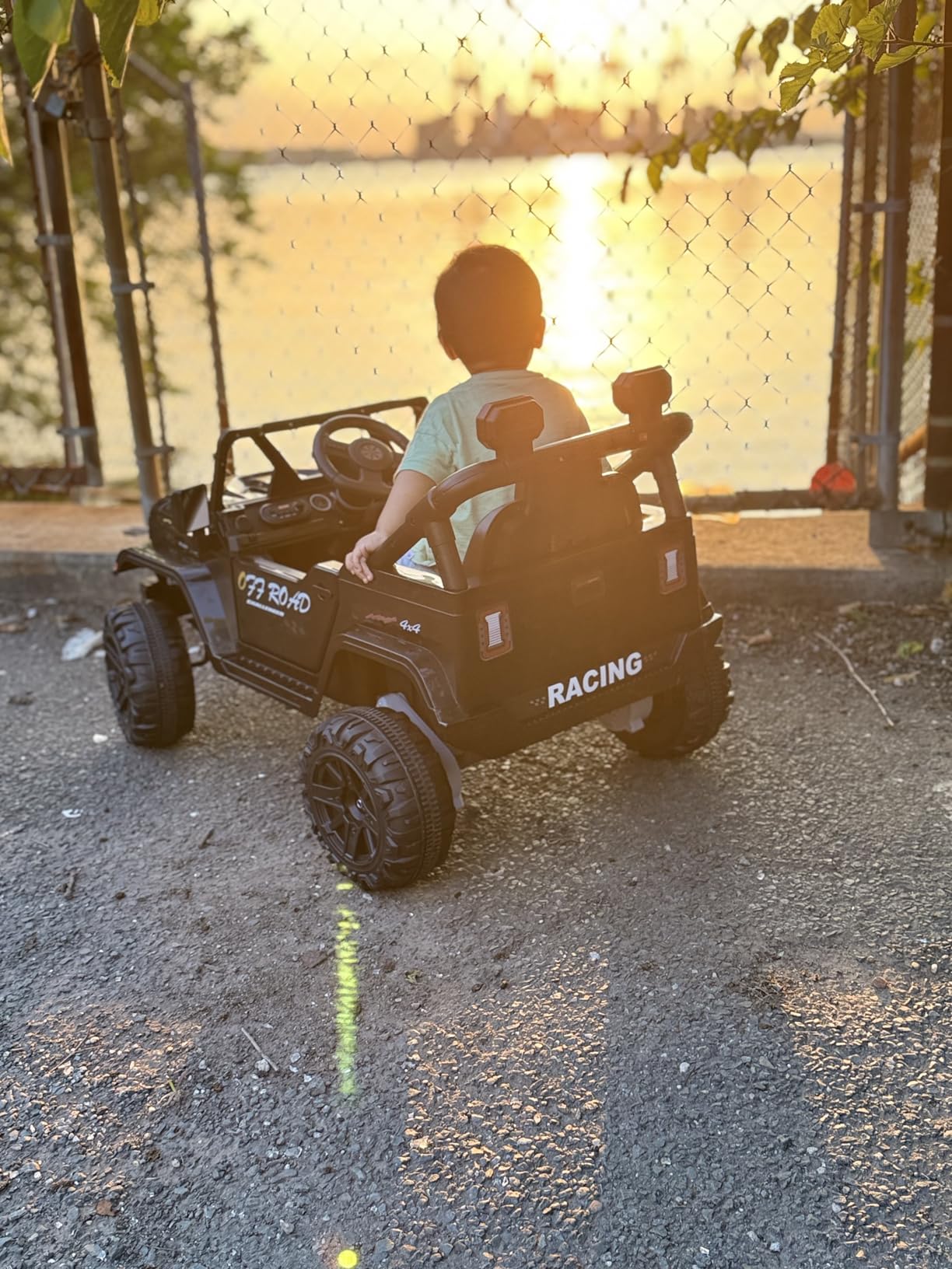 ARBELI 12V Ride On Truck Car with Remote Control, Kids Electric Vehicles with Bluetooth Music, Horn, 3 Speeds, 4 LED Lights, Soft Start, Ride on Toys for Toddler Boys & Girls (Black) customer photo 1