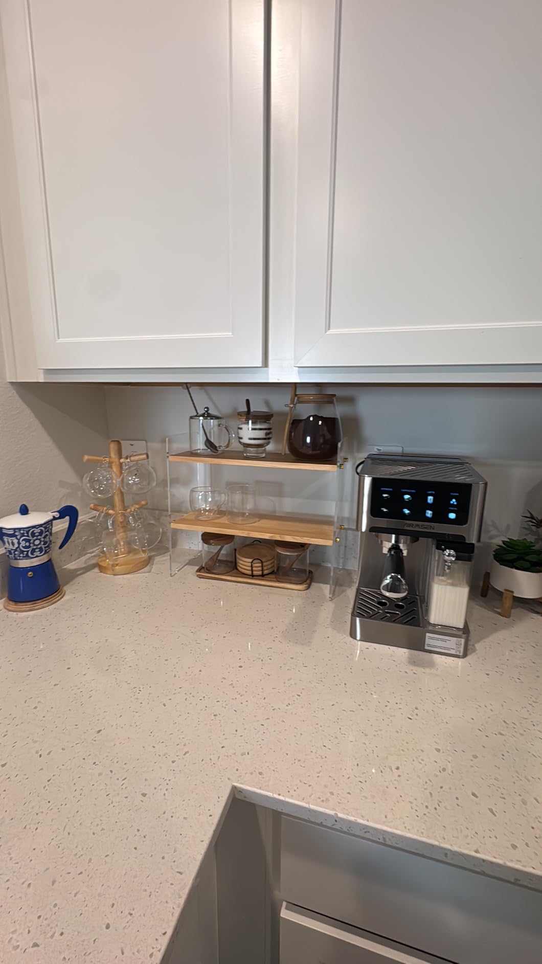 AIRMSEN 20 Bar Espresso Machine with Automatic Milk Frother, Cappuccino & Latte Coffee Maker with Quick Brew Dual Boiler (1350W + 1000W), Stainless Steel, 60oz Water Tank, Touchscreen customer photo 1