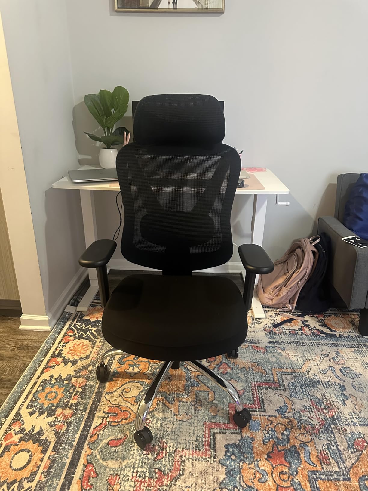 HOLLUDLE Ergonomic Mesh Office Chair - 3D Adjustable Lumbar Support & 3D Armrests, V-Shaped Back, Adjustable Desk Chair customer photo 2