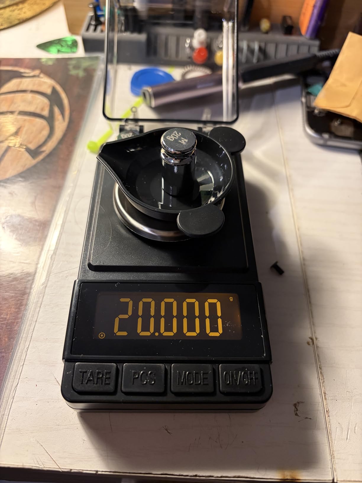 MAXUS Milligram Scale 100g/0.001g Silver, Mg Scale with 20g Calibration Weight and Accessories, Silver Powder Scale for Reloading customer photo 2
