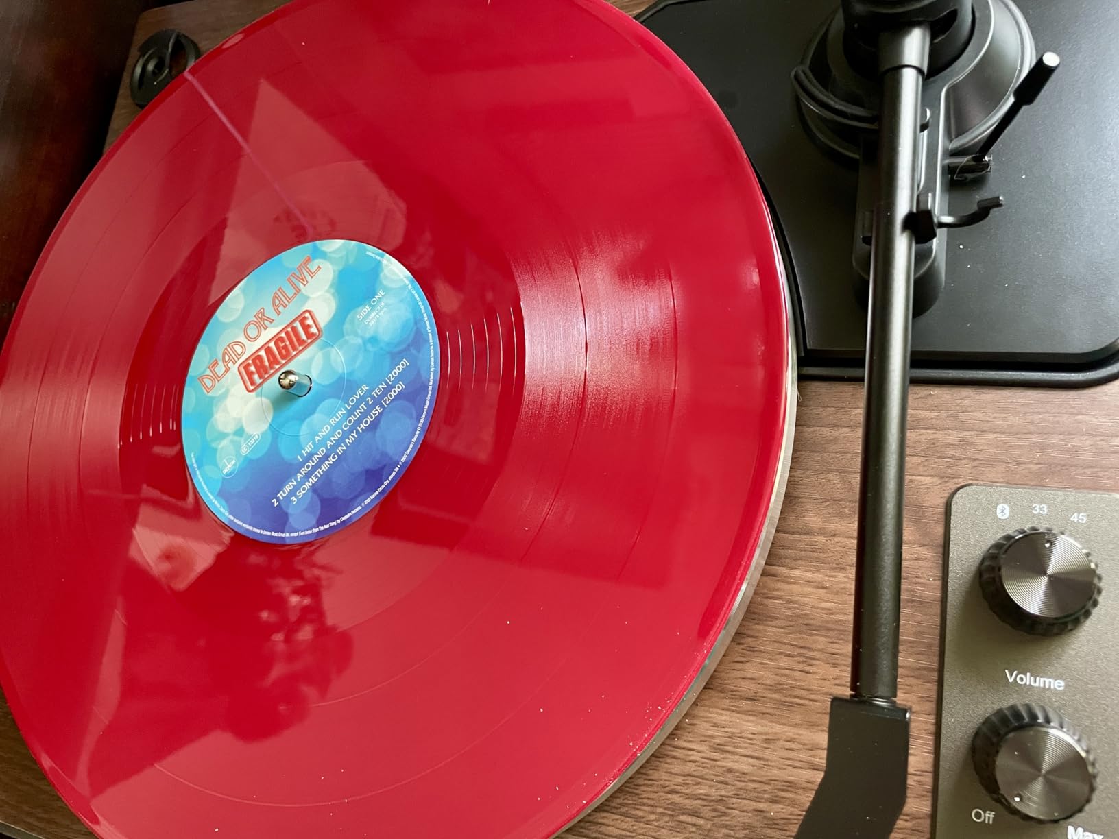 All in One Vinyl Record Player,Bluetooth Turntable Built in 4 Stereo Speakers Phono Preamp,High Fidelity Turntables for Vinyl Records with Magnetic Cartridge AT-3600L,2-Speed,33/45RPM,USB PC Recording customer photo 1