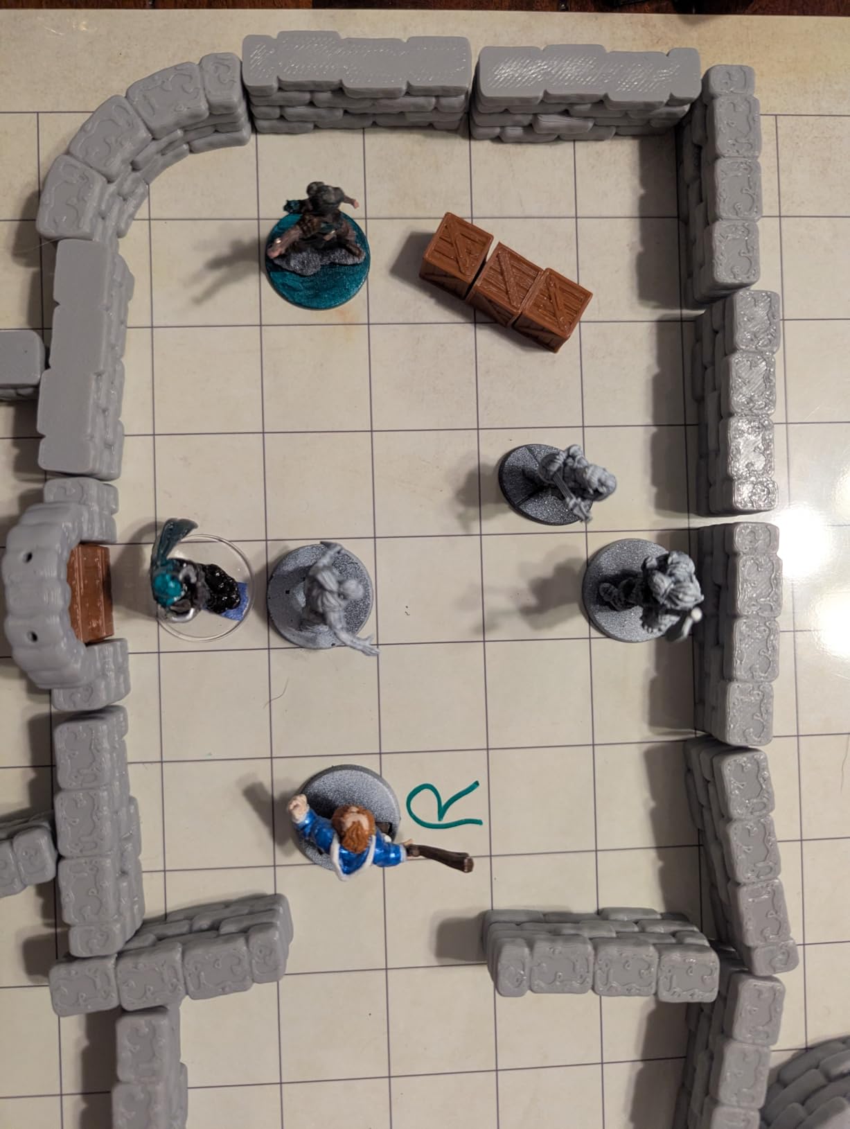Dungeon Walls 40pcs 28mm Miniature RPG Terrain Modular System DND Terrain Building Accessories for Tabletop RPG Role Playing Scenes (Expansion Pack 1) customer photo 1