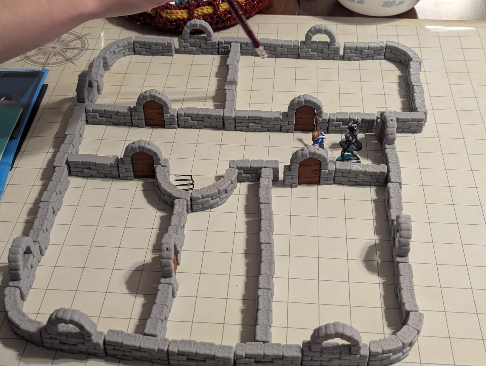 Dungeon Walls 40pcs 28mm Miniature RPG Terrain Modular System DND Terrain Building Accessories for Tabletop RPG Role Playing Scenes (Expansion Pack 1) customer photo 2