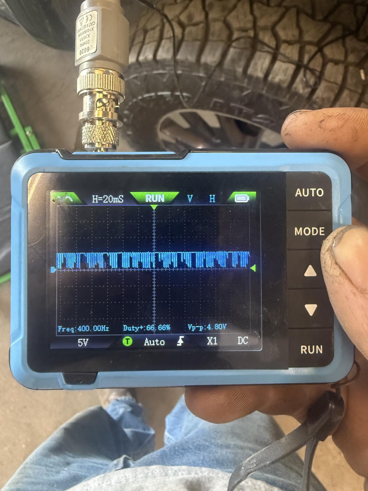 FNIRSI DSO-510 Handheld Oscilloscope/DDS Signal Generator 2 in 1, Digital Portable Automotive Oscilloscope 2.8 inch TFT, 10MHz Bandwidth, 48MS/s Sampling Rate customer photo 2