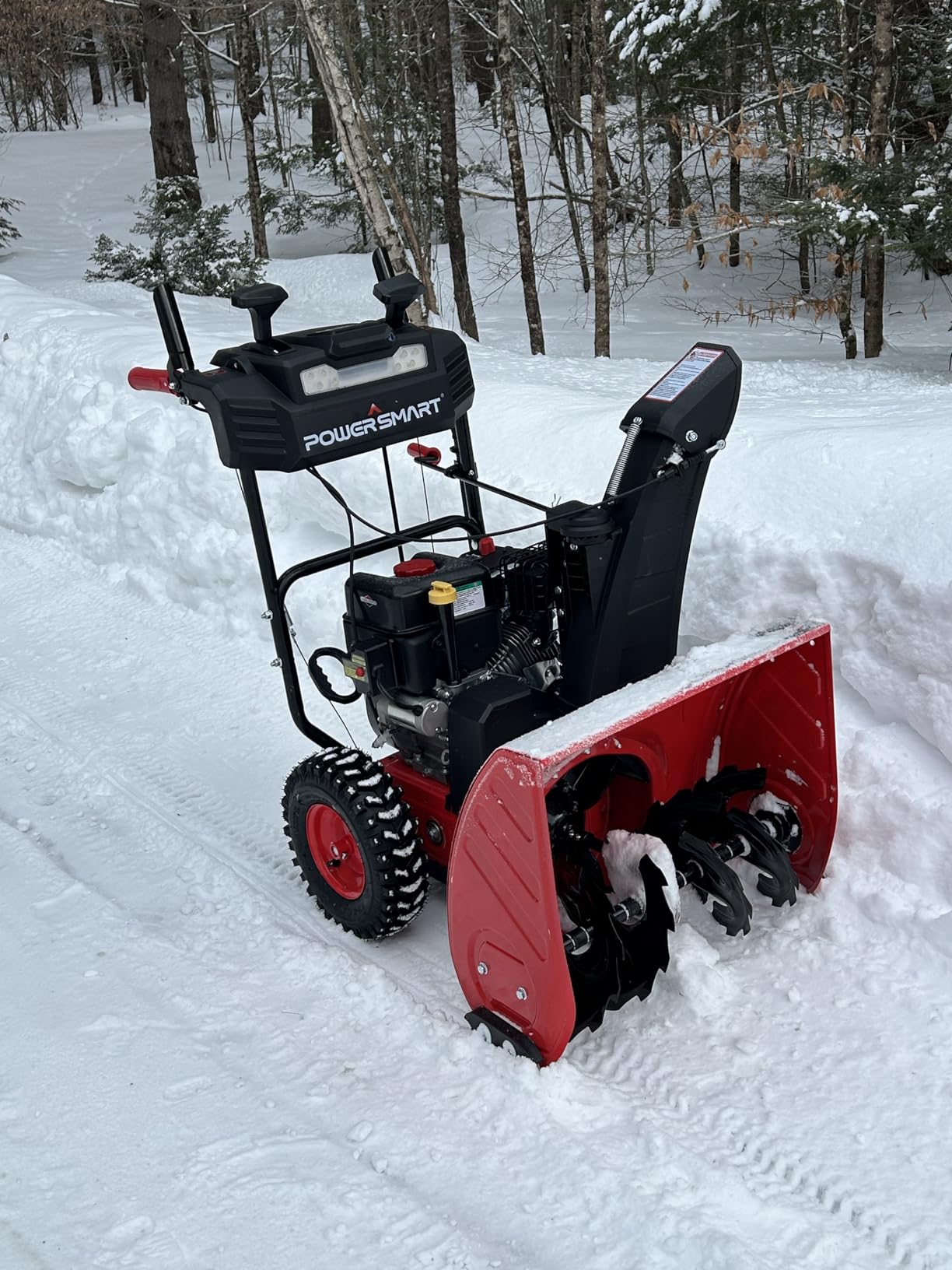 PowerSmart Snow Blower, 24-Inch Gas Powered by B&S 208cc Engine, Two-Stage Snow Blowers with LED Lights customer photo 1