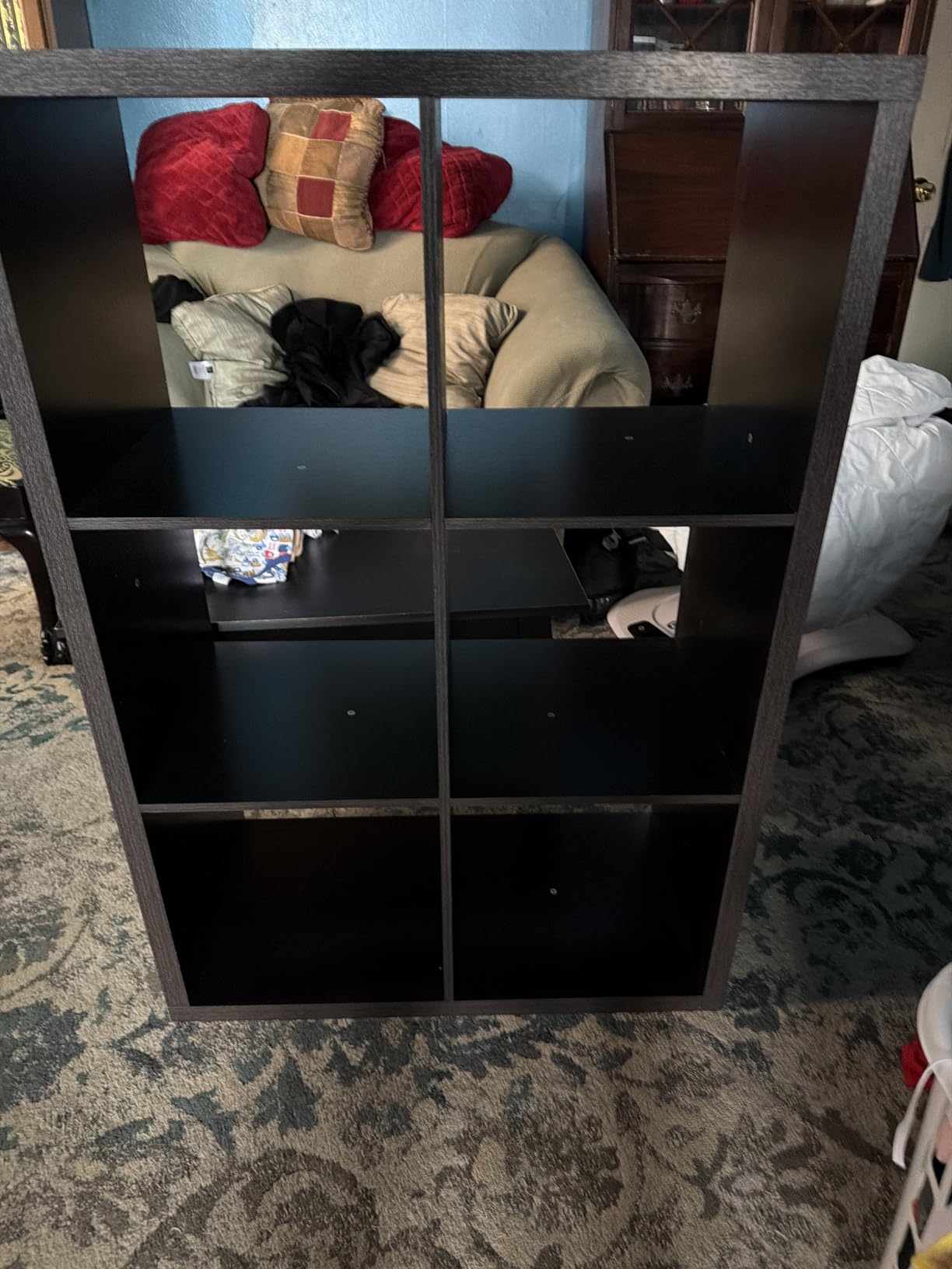 Furinno Cubicle Book Shelf, 16-Cube Bookshelf, Extra Thick Frame Reversible Bookcase with Open Back, for Living Room, Bedroom, Home Office customer photo 2