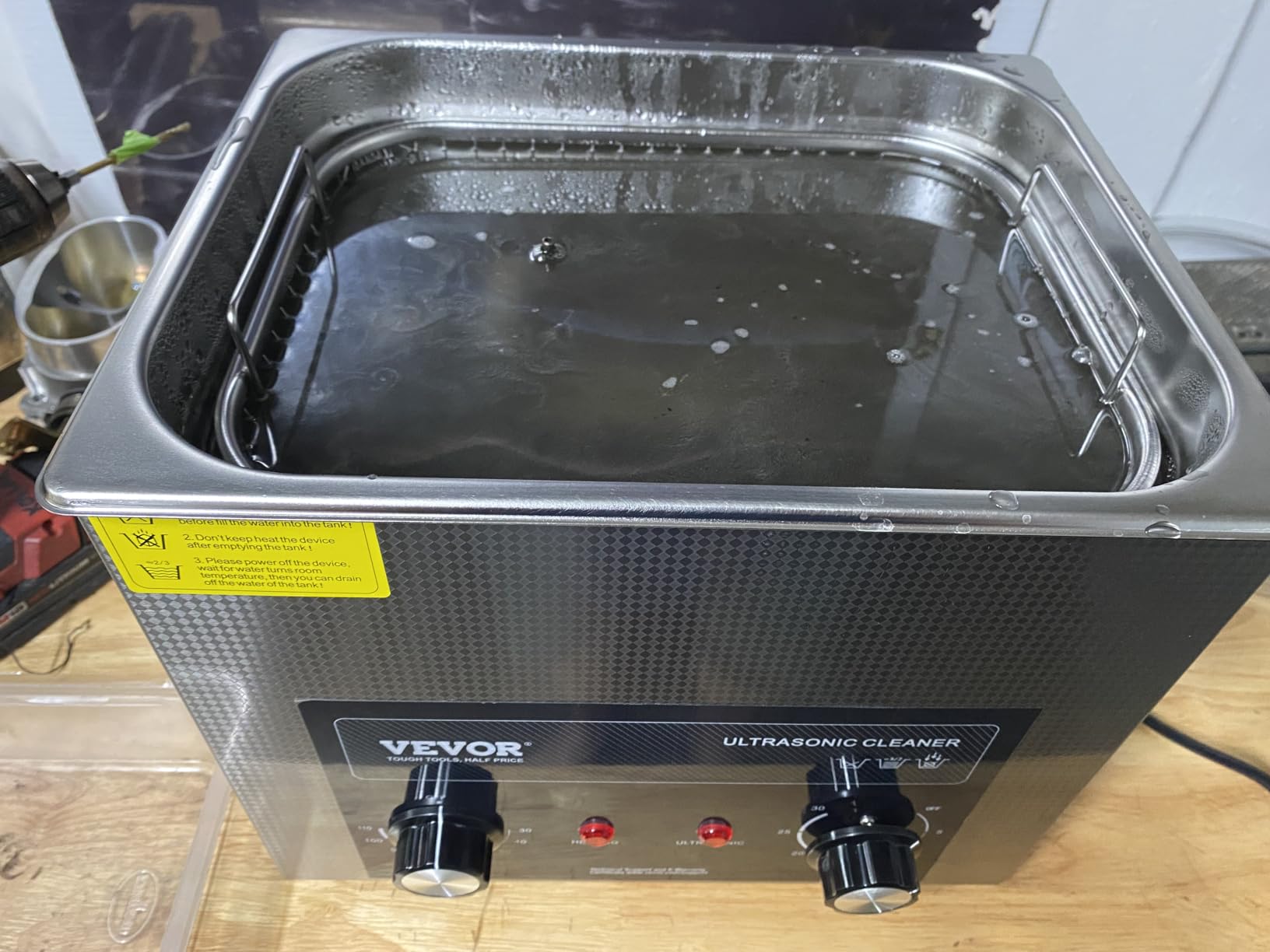 VEVOR 6L Sonic Cleaner with Heater Timer & Basket, Professional Digital Sonic Cavitation Machine, 180W Cleaning Machine for Watch Instruments, Glasses, Coin, Metal Parts, Tool customer photo 1