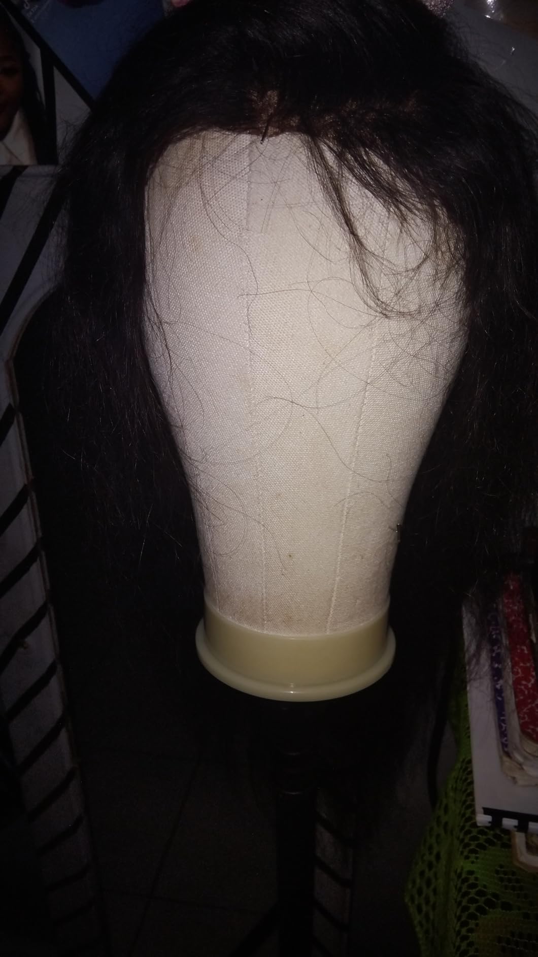 Wig Stand with Head 50 Inches, Wig Head Stand with 22 Inches Mannequin Head, Height Adjustable Metal Tripod Wig Stand, Manikin Head Set for Wigs Display Making Hair Weave and Styling customer photo 1