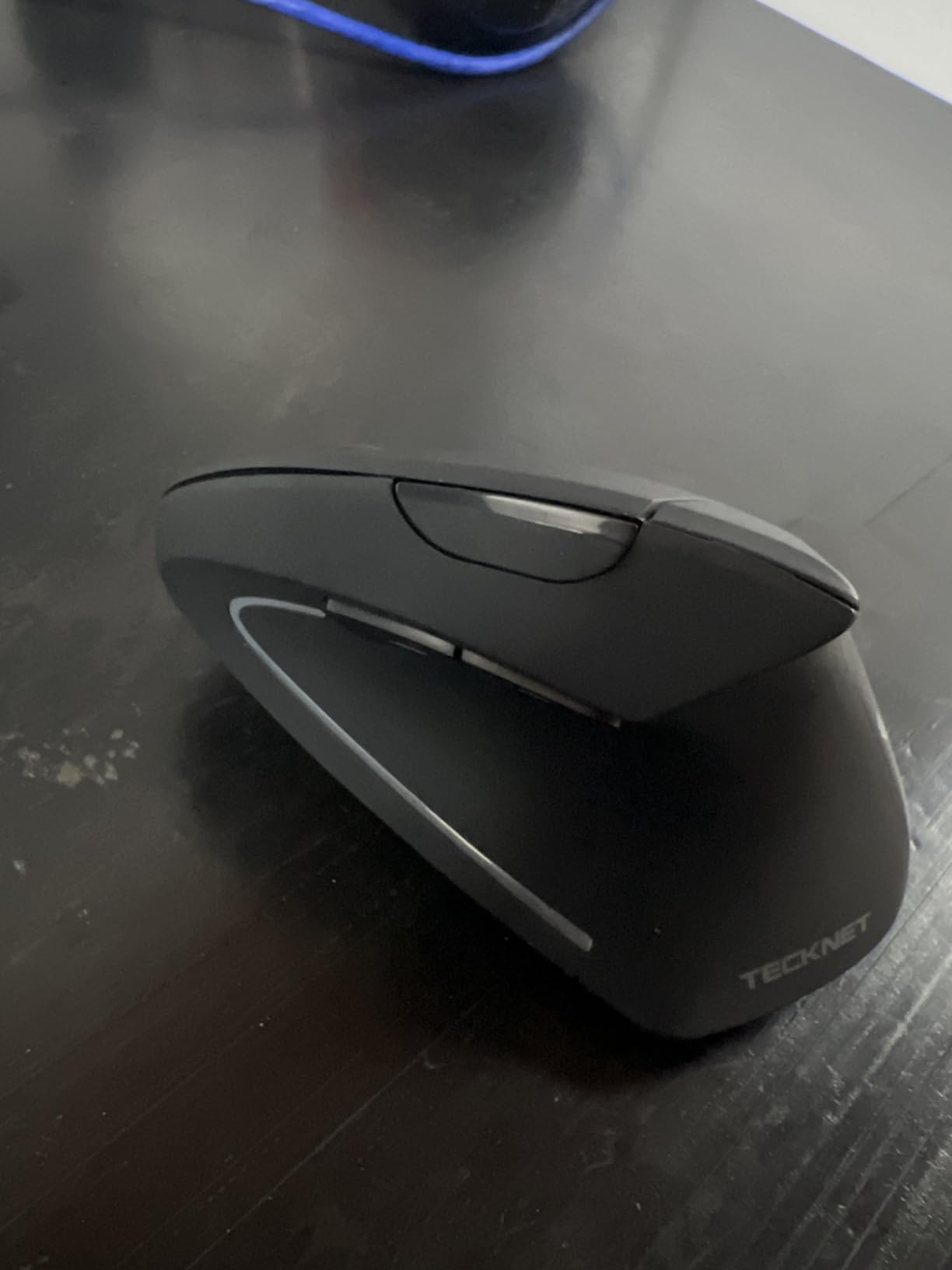 TECKNET Ergonomic Mouse Rechargeable Bluetooth - 4800 DPI Vertical Mice 6 Adjustable Levels, Wireless Optical Carpal Tunnel Mouse Right Hand, Multi Device for Laptop, PC, Computer, MacBook - Black customer photo 1
