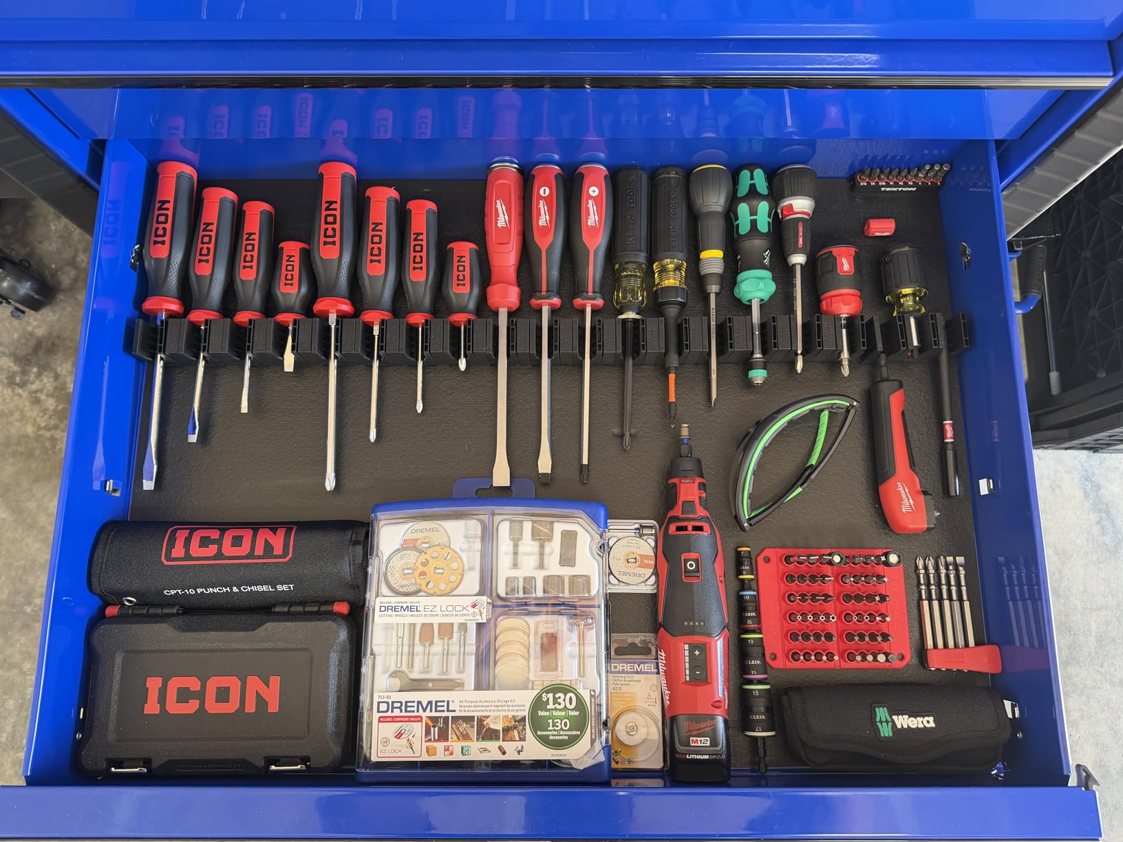 ToolBox Widget Screwdriver Organizer Pro Series 4.0 - Magnetic Holder for Tool Drawers - Modular Toolbox Organizer System - Tool Storage for Professional & DIY Mechanics - 1 Pack, 12 Holders customer photo 1
